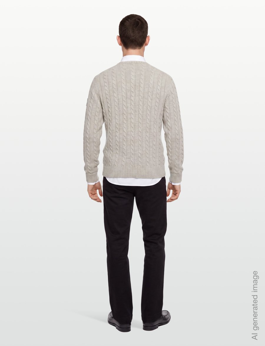 Belstaff - WESTPORT CREW NECK Oxblood - rund hals - pale stone - 4
