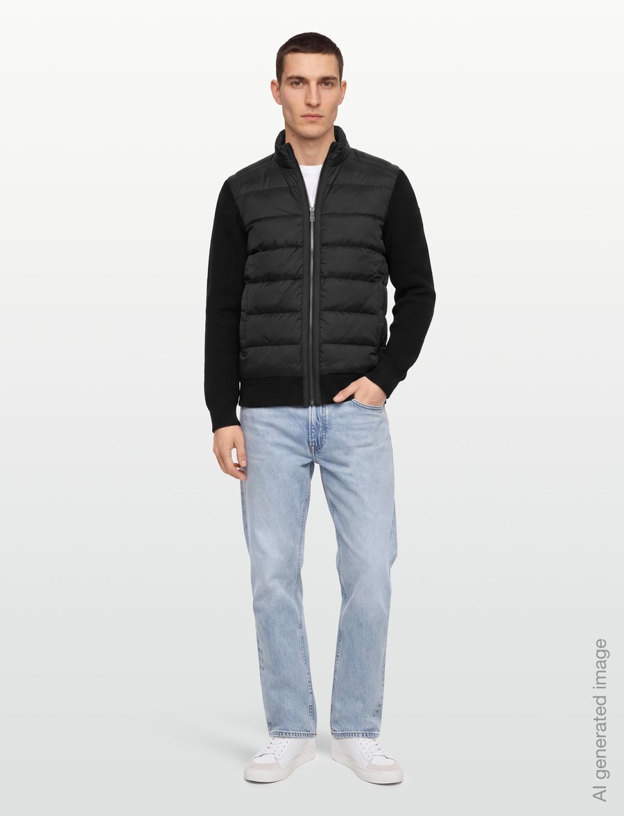 Belstaff - COMPOUND CARDIGAN DOWN Dark Ink - hybrid-jacken - black - 0