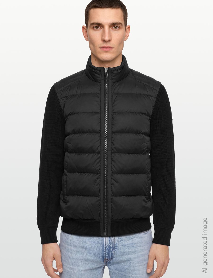 Belstaff - COMPOUND CARDIGAN DOWN Dark Ink - hybrid-jacken - black - 3