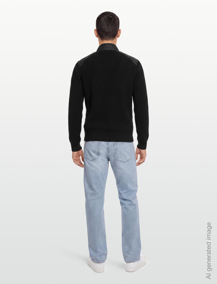 Belstaff - COMPOUND CARDIGAN DOWN Dark Ink - hybrid-jacken - black - 4