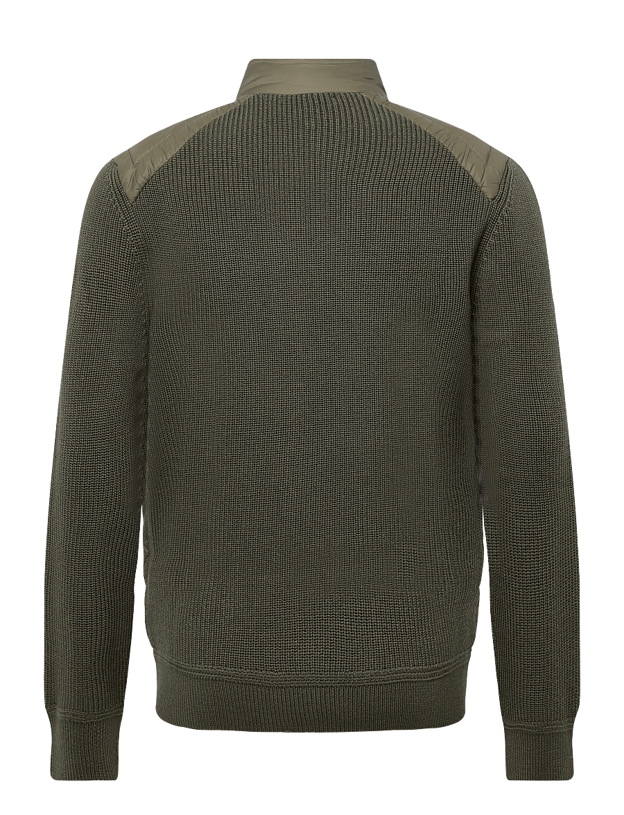 Belstaff - COMPOUND CARDIGAN DOWN Khaki Green - hübriidjoped - khaki green - 2