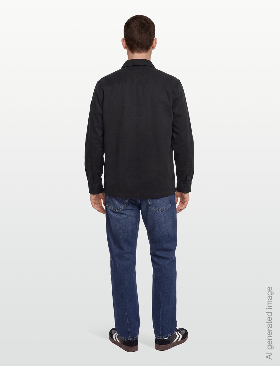 Belstaff - OUTPOST SHIRT COTTON HERRINGBONE Black - casual skjortor - black - 4