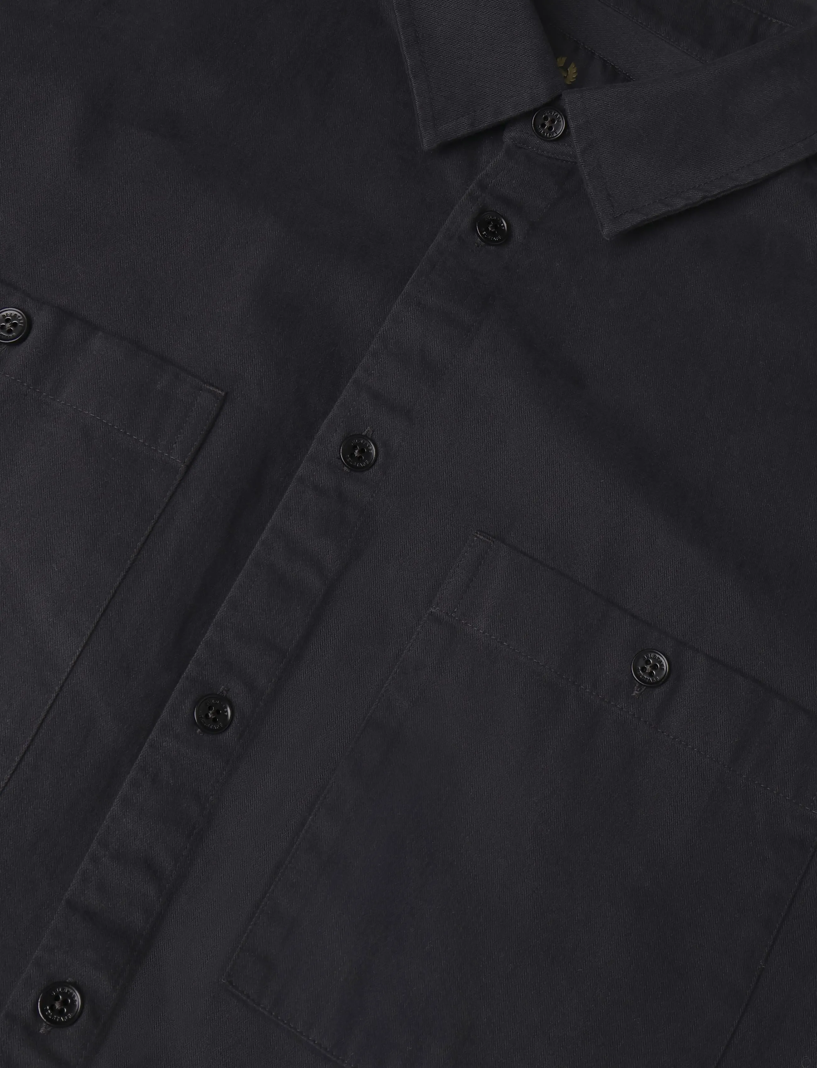 Belstaff - OUTPOST SHIRT COTTON HERRINGBONE Black - casual skjortor - black - 5