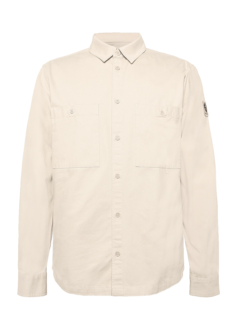 Belstaff - OUTPOST SHIRT COTTON HERRINGBONE Pale Stone - casual hemden - pale stone - 1