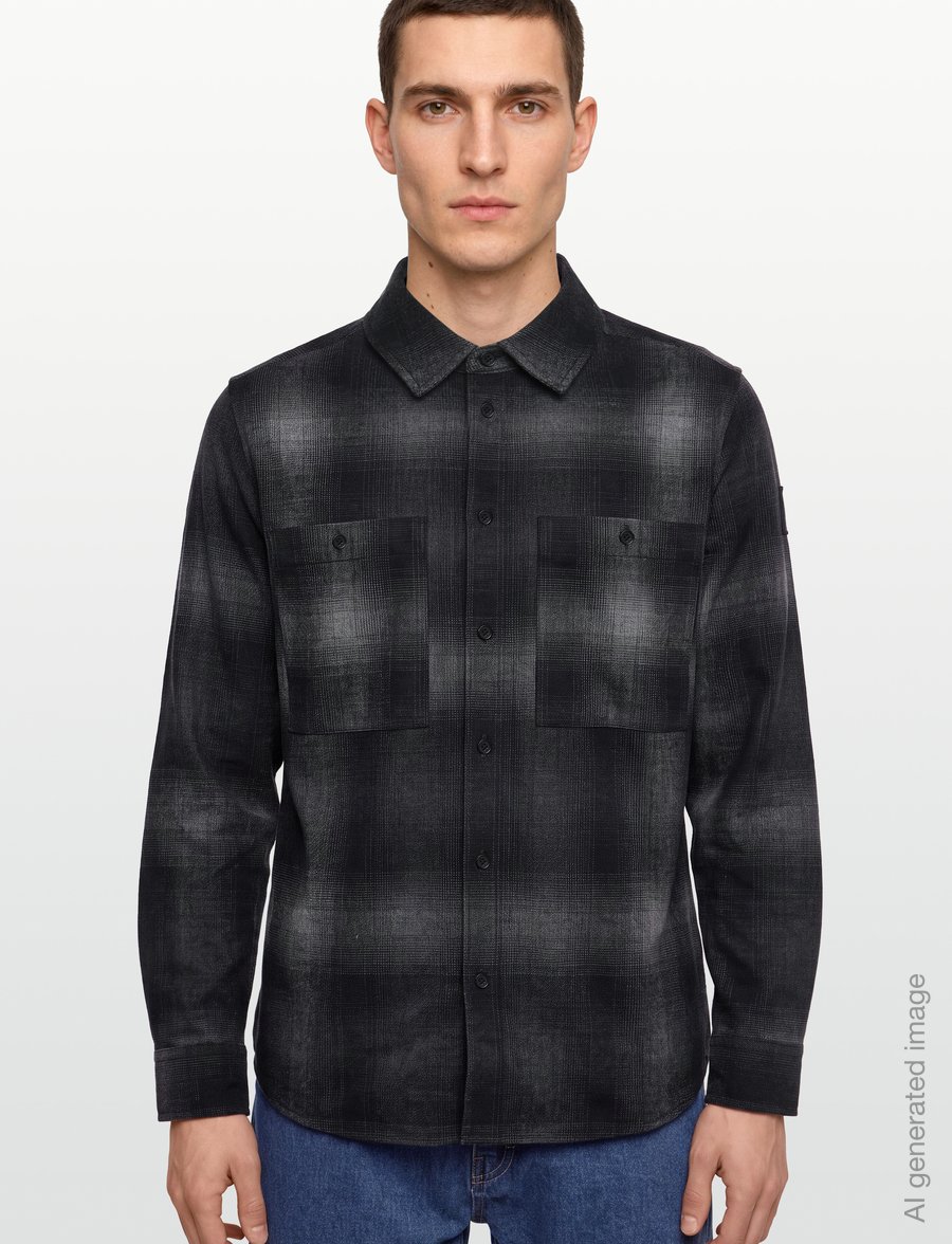 Belstaff - OUTPOST SHIRT BRUSHED COTTON FLANNEL Maple Brown - casual hemden - black - 3