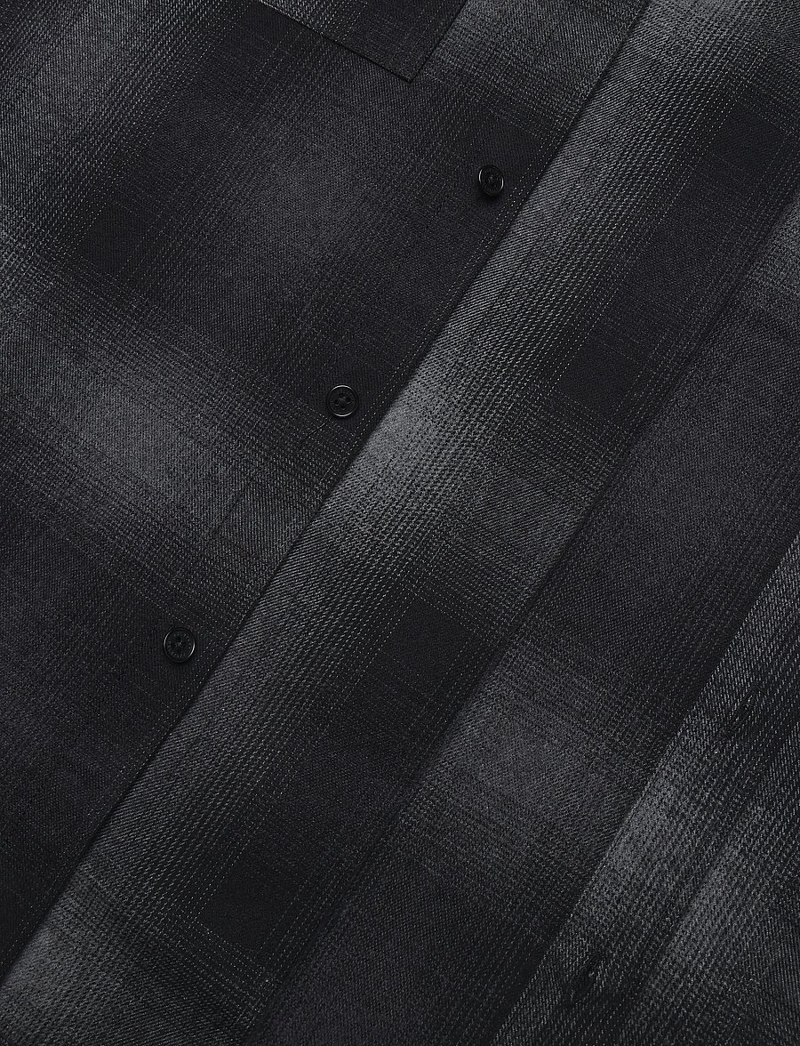 Belstaff - OUTPOST SHIRT BRUSHED COTTON FLANNEL Black - flanellskjortor - black - 3