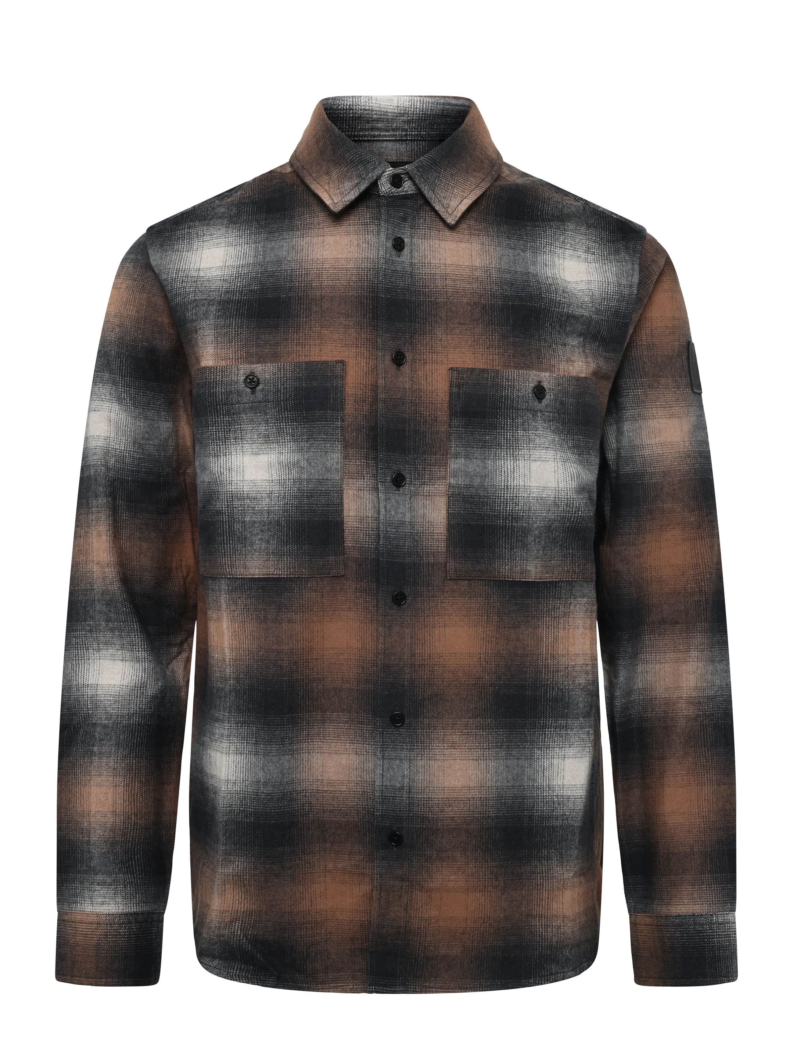 Belstaff OUTPOST SHIRT BRUSHED COTTON FLANNEL Maple Brown -  - undefined / undefined