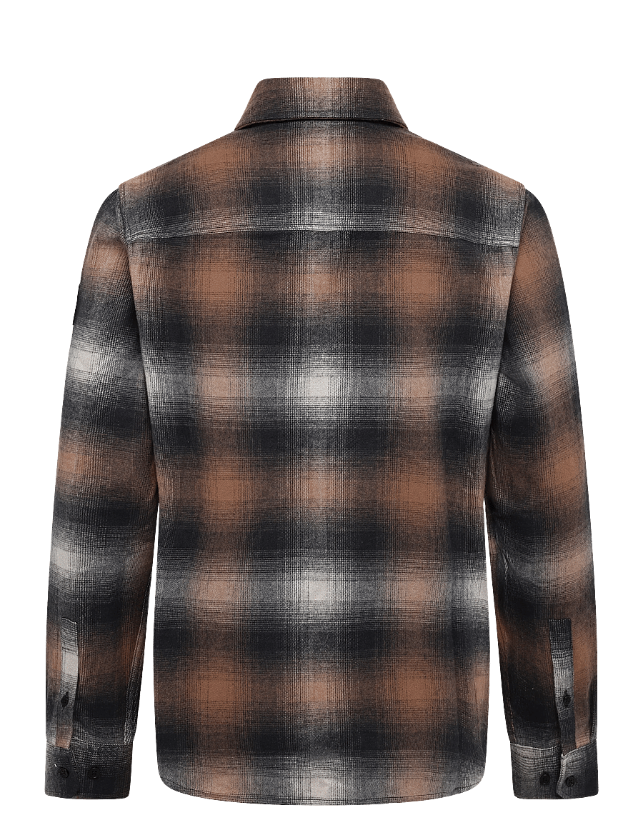 Belstaff - OUTPOST SHIRT BRUSHED COTTON FLANNEL Maple Brown - flannel shirts - maple brown - 1