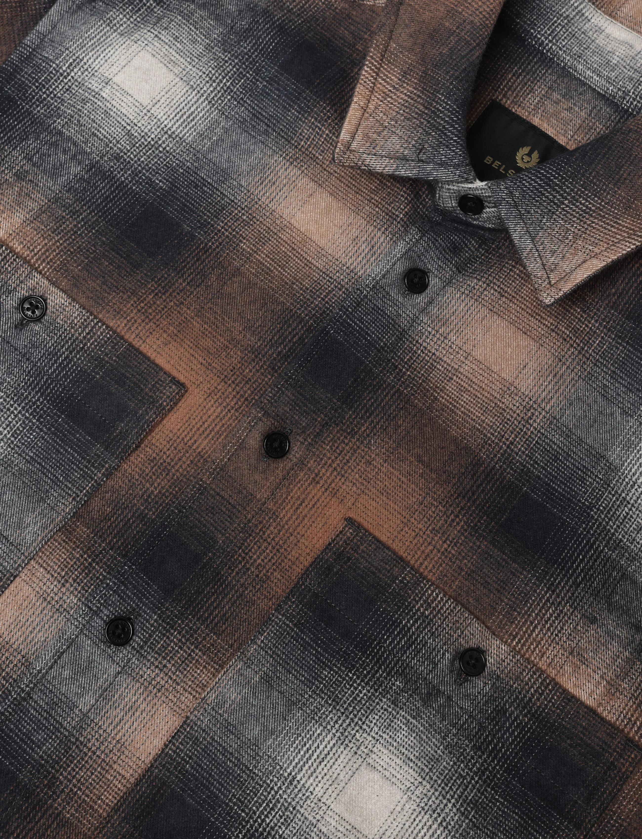 Belstaff - OUTPOST SHIRT BRUSHED COTTON FLANNEL Maple Brown - flannel shirts - maple brown - 2