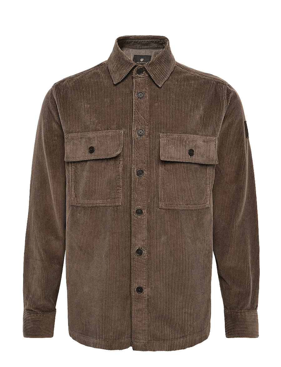 Belstaff - RAVINE COTTON CORDUROY Army Olive - manchesterskjortor - army olive - 0
