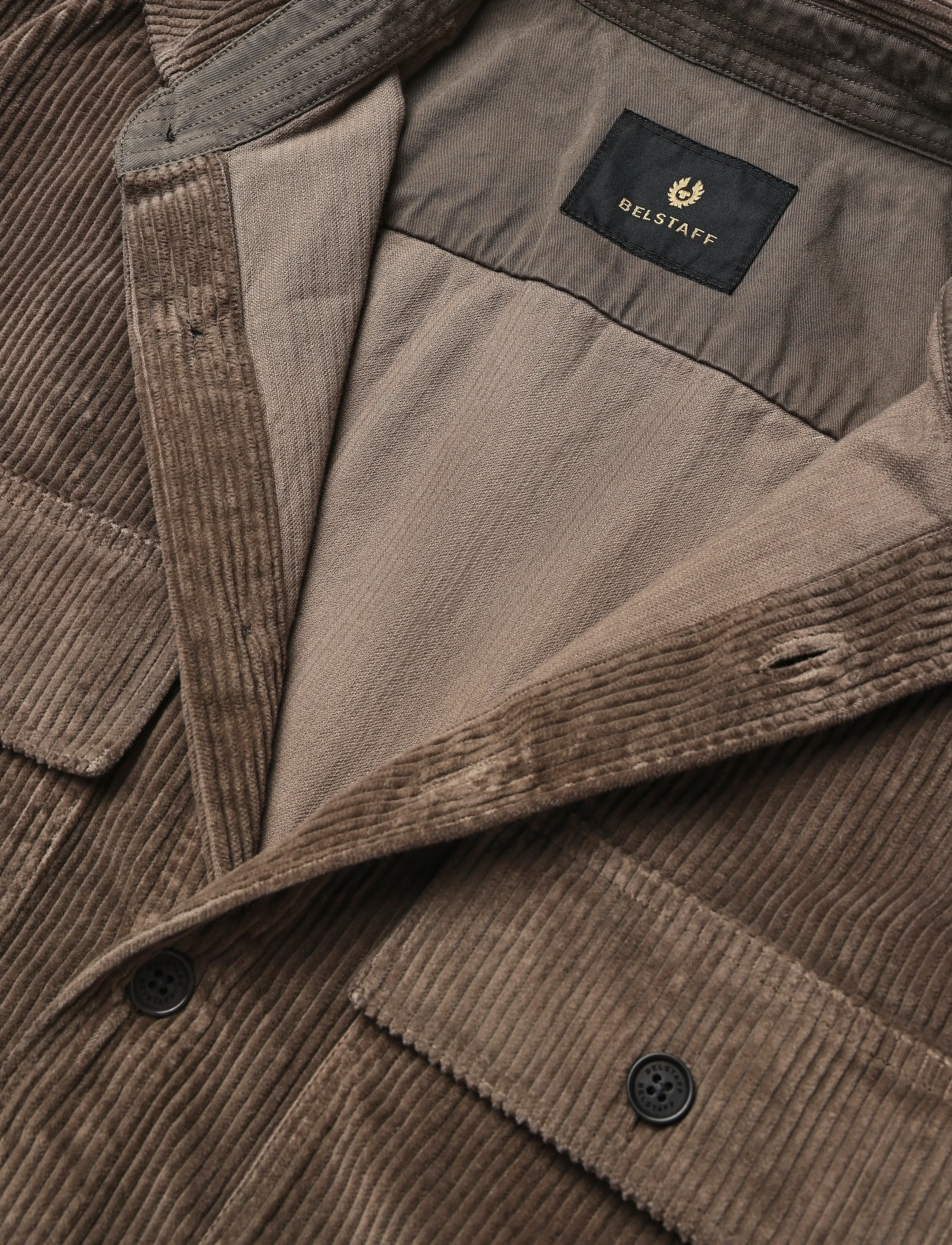 Belstaff - RAVINE COTTON CORDUROY Army Olive - manchesterskjortor - army olive - 2