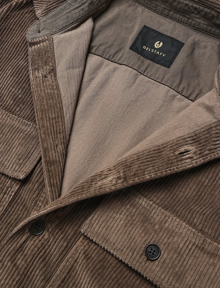 Belstaff - RAVINE COTTON CORDUROY Army Olive - manchesterskjortor - army olive - 2
