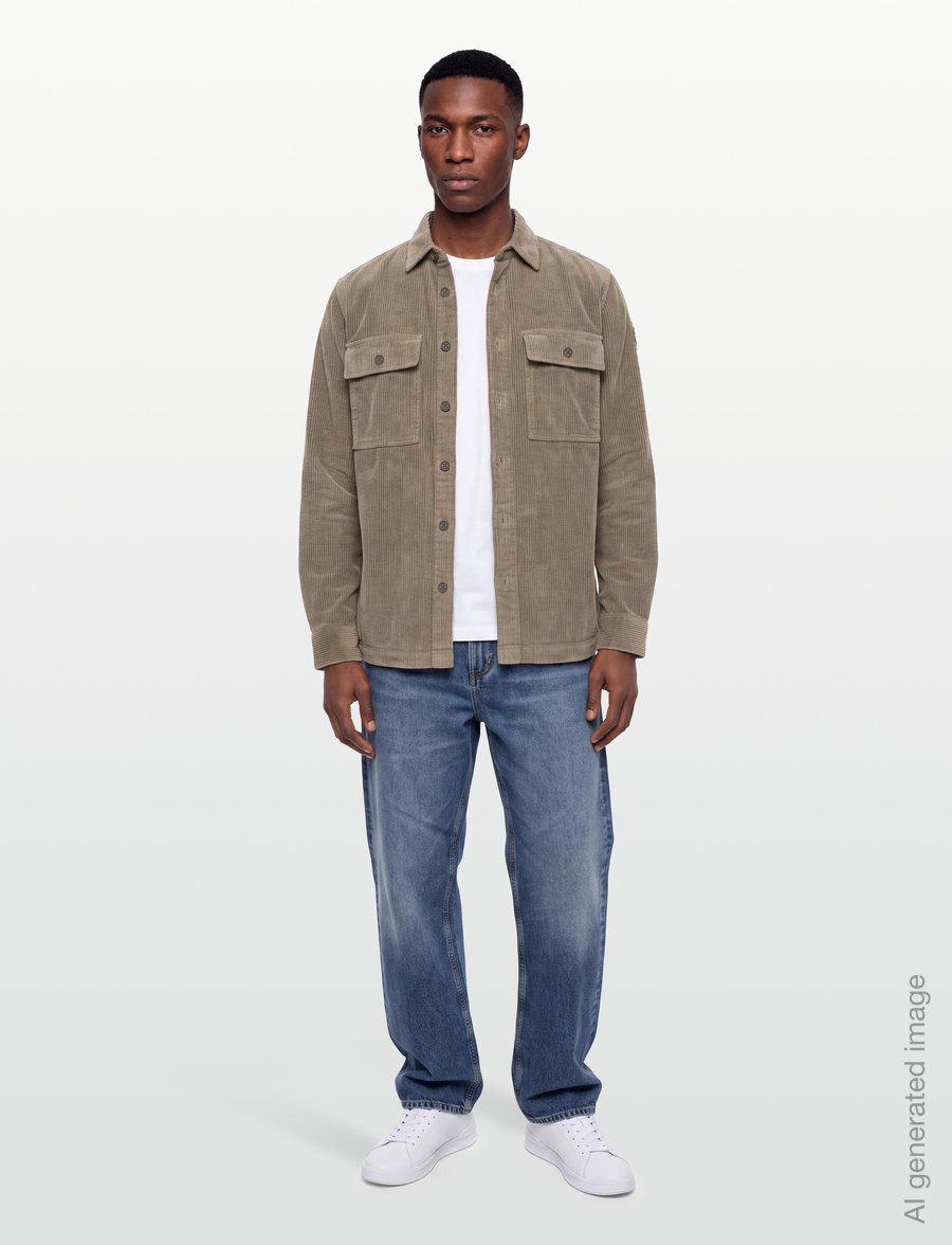 Belstaff - RAVINE COTTON CORDUROY Dusty Taupe - manchesterskjortor - dusty taupe - 0