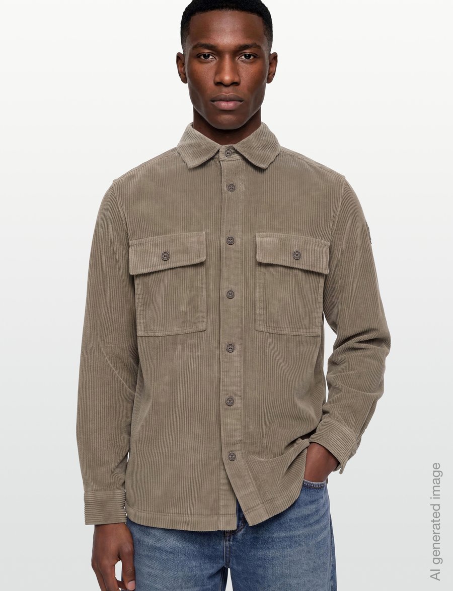 Belstaff - RAVINE COTTON CORDUROY Dusty Taupe - manchesterskjortor - dusty taupe - 3