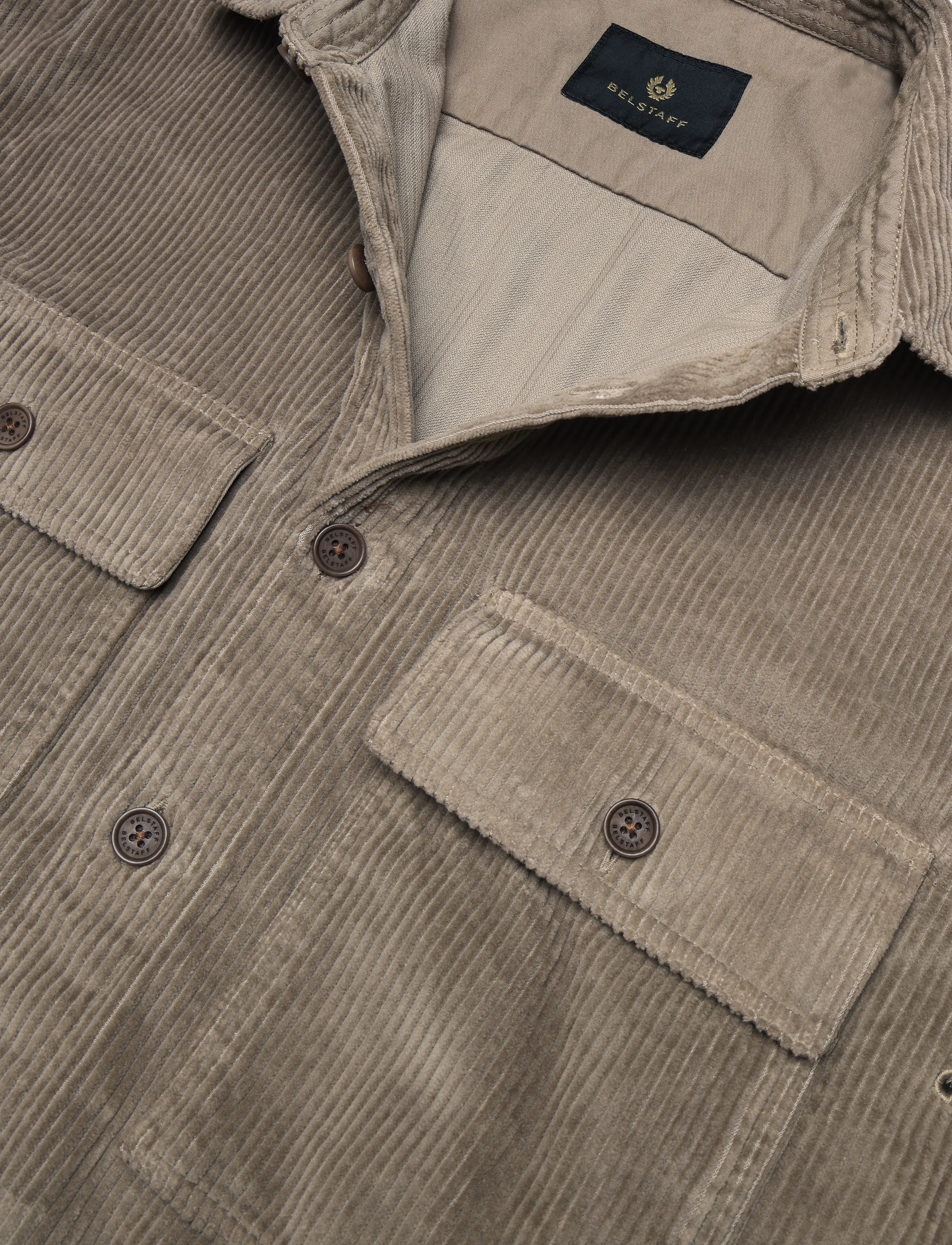 Belstaff - RAVINE COTTON CORDUROY Dusty Taupe - manchesterskjortor - dusty taupe - 5