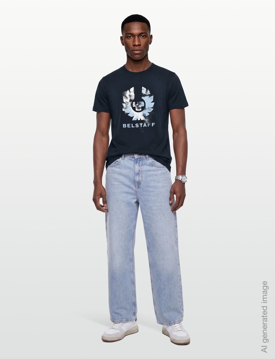 Belstaff - BLUR T-SHIRT COTTON Black - short-sleeved t-shirts - dark ink - 0