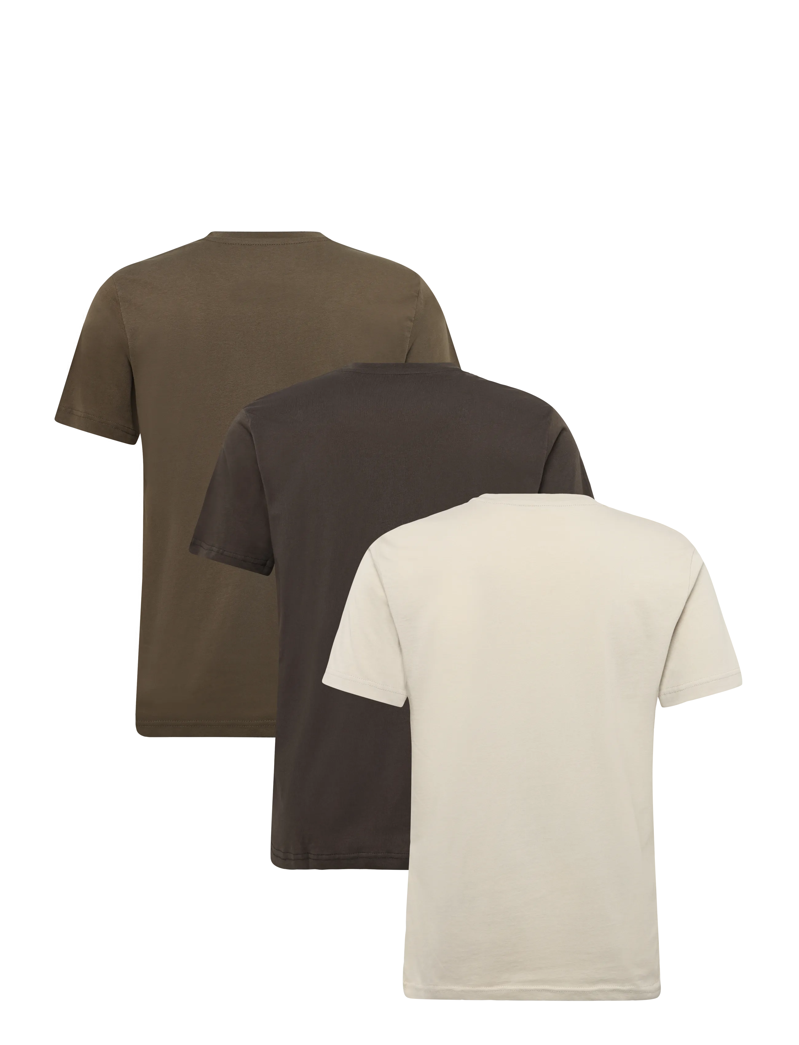 Belstaff - 3 PACK T-SHIRT Black / Dark Ink / White - multipack t-shirts - olive / khaki green / pale stone - 1