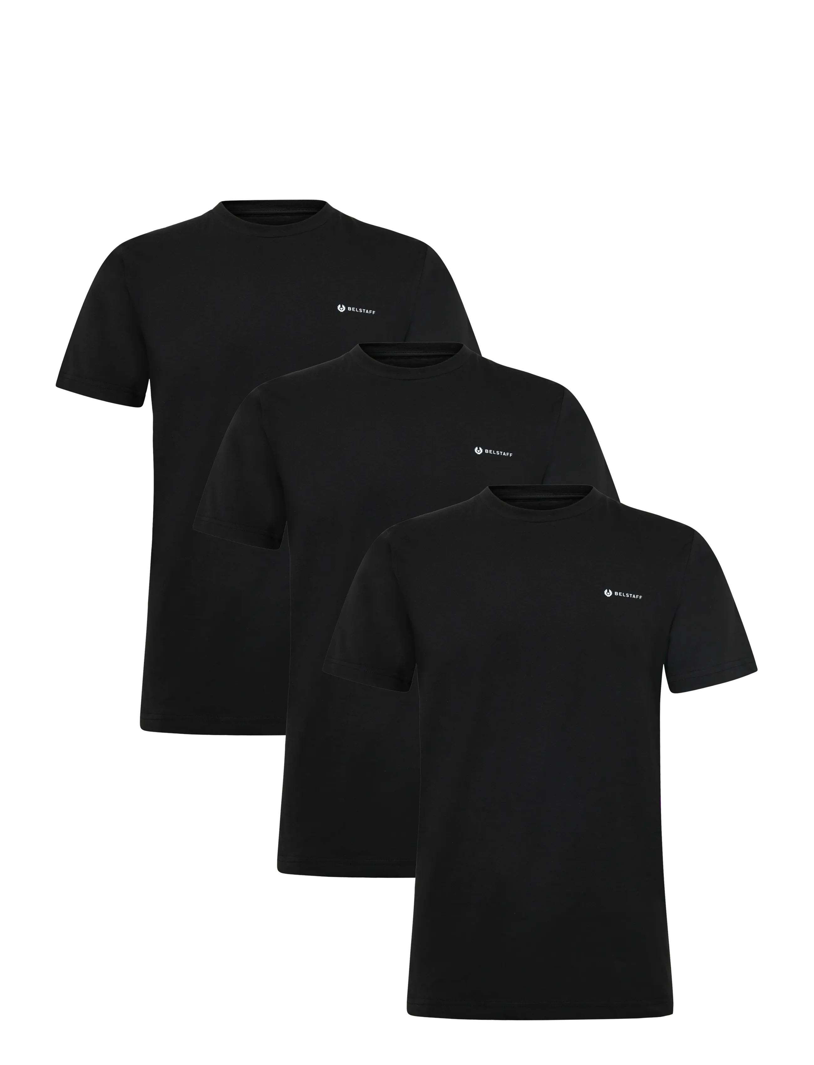 Belstaff - 3 PACK T-SHIRT Black / Dark Ink / White - multipack t-shirts - black - 1