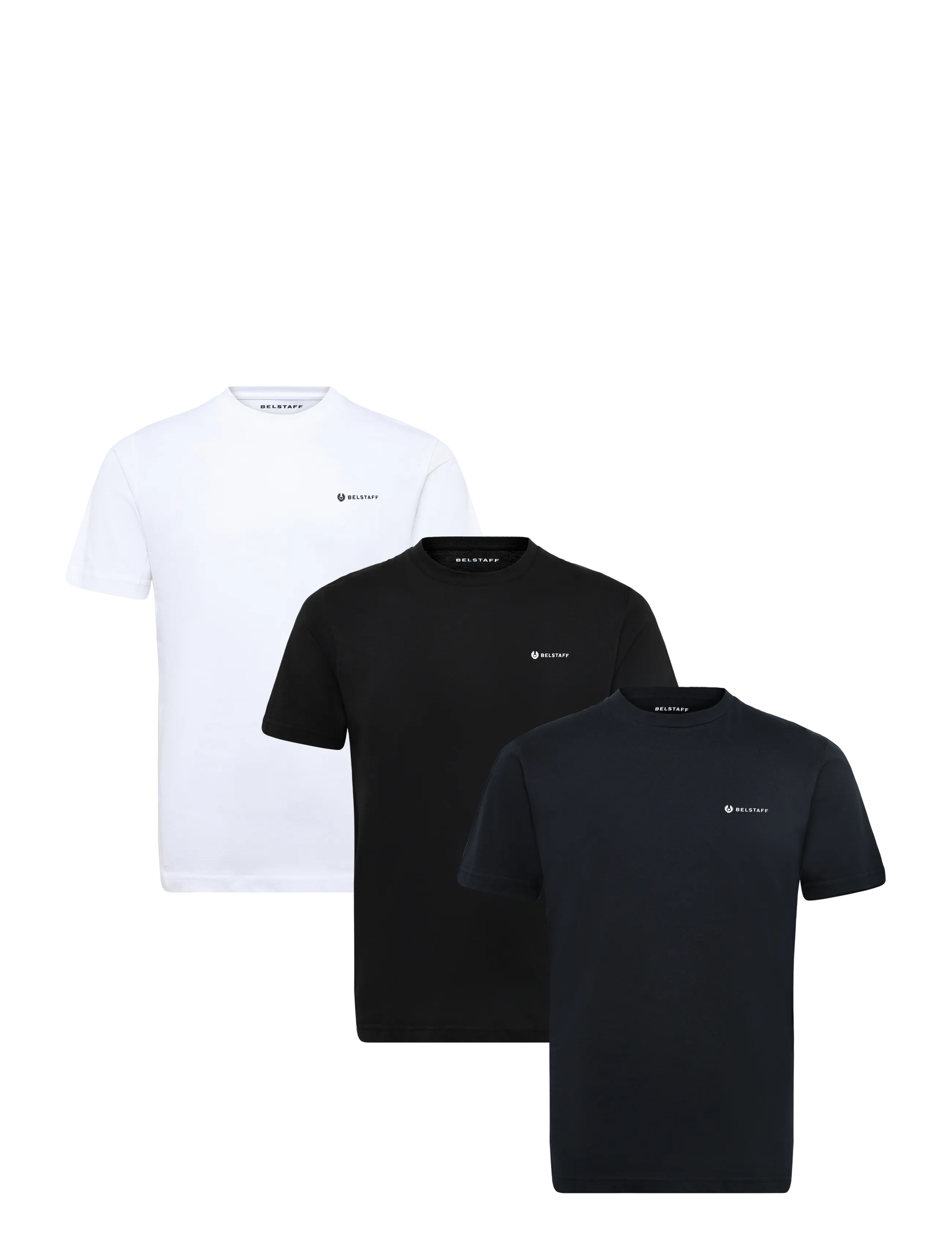 Belstaff - 3 PACK T-SHIRT Black / Dark Ink / White - multipack t-shirts - black / dark ink / white - 1