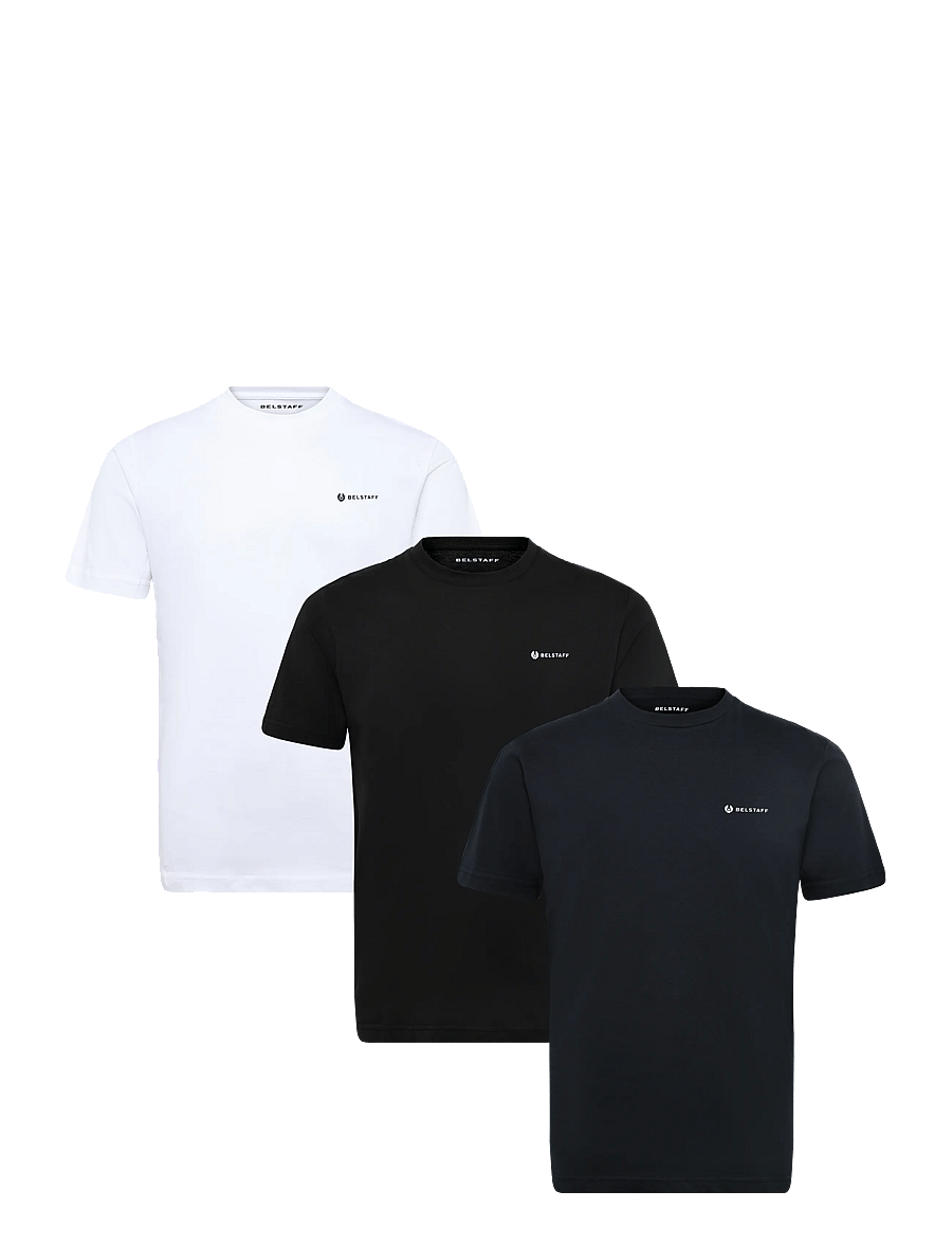 Belstaff - 3 PACK T-SHIRT Black / Dark Ink / White - t-shirts im multipack - black / dark ink / white - 1
