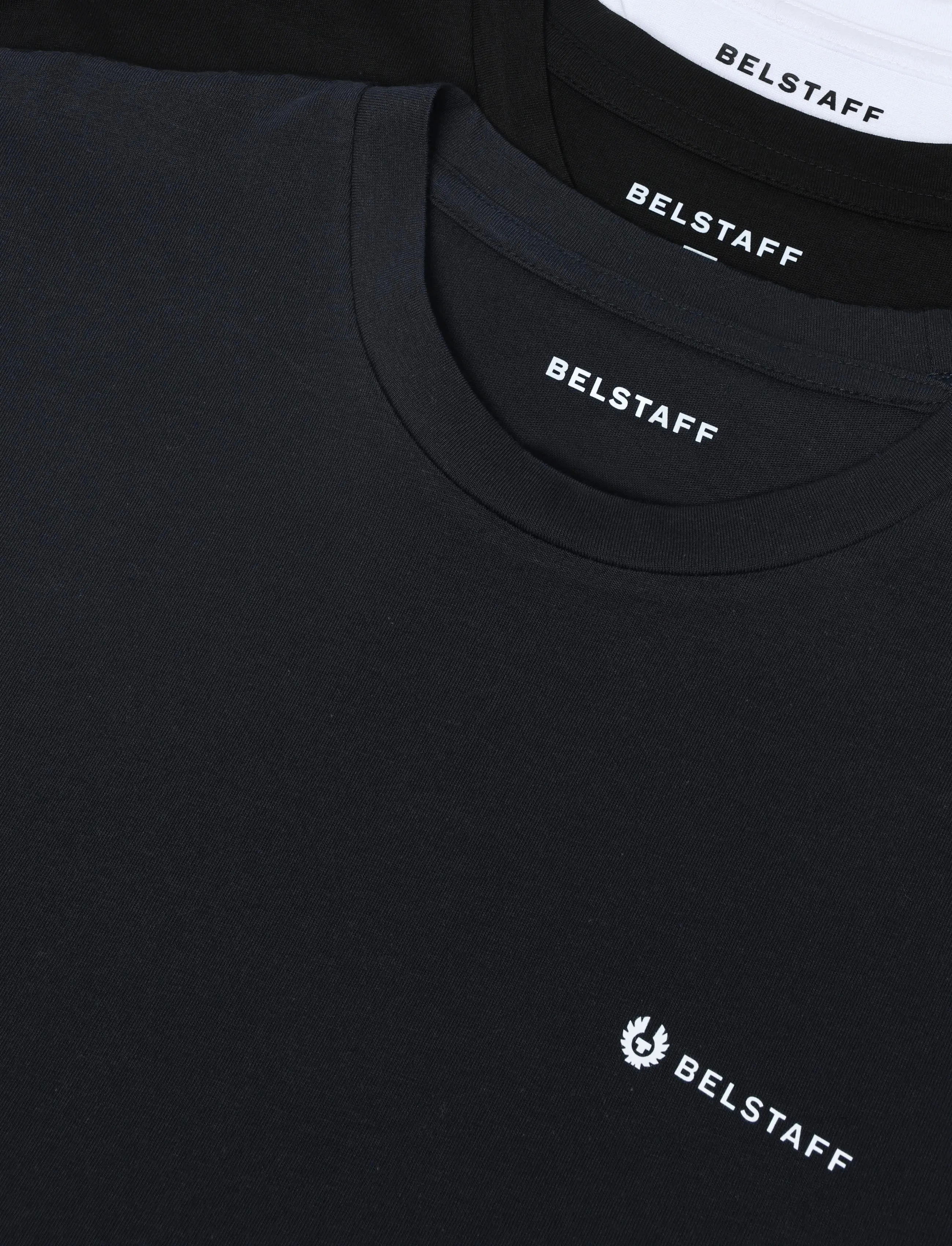 Belstaff - 3 PACK T-SHIRT Black / Dark Ink / White - multipack t-shirts - black / dark ink / white - 5