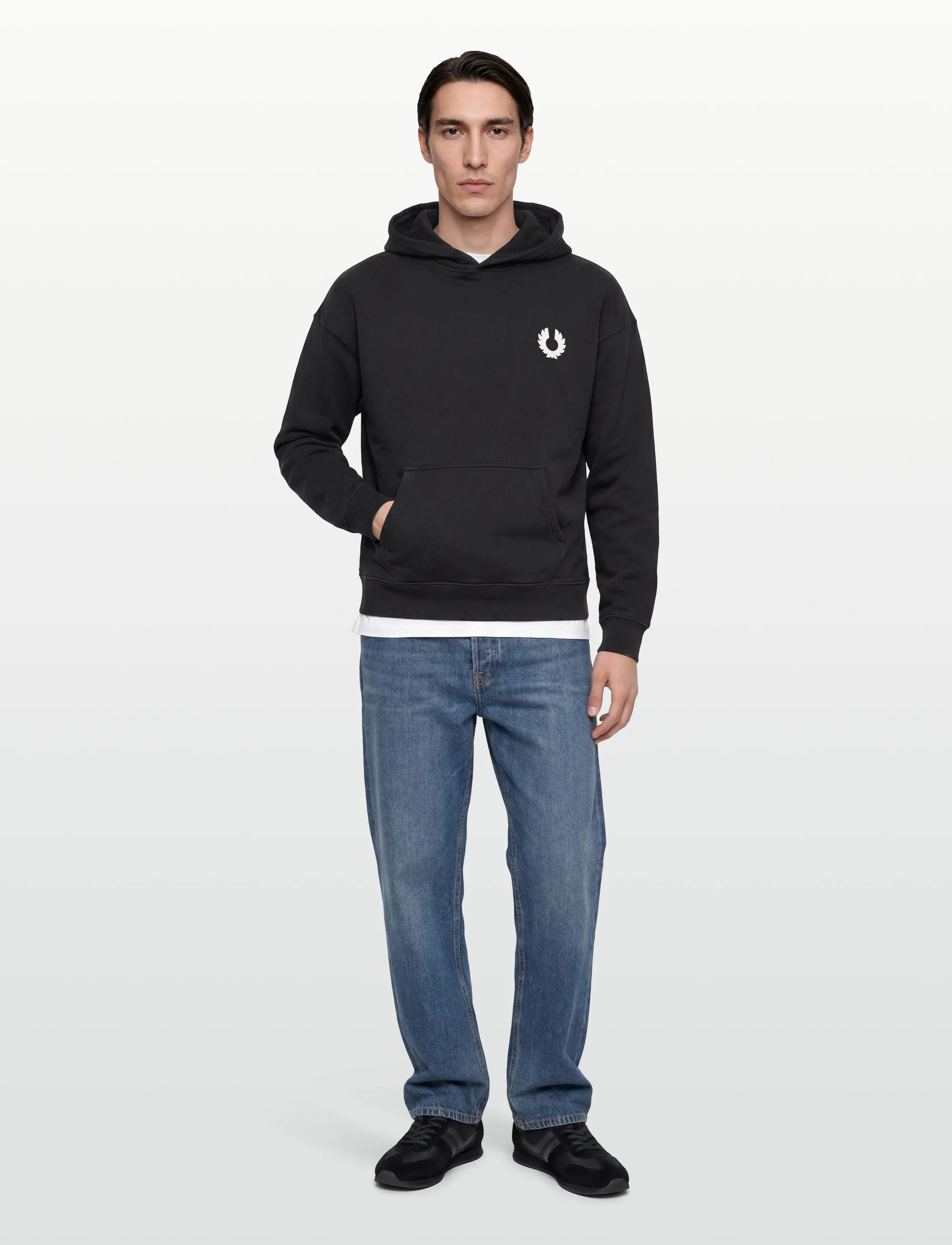 Belstaff Competition Hoodie Black, L, Sweatshirts & Hoodies, Schwarz - Männerswear