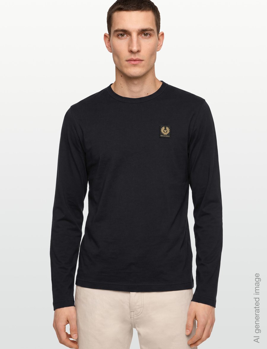 Belstaff - BELSTAFF LONG SLEEVED T-SHIRT Black - långärmade t-shirts - black - 3