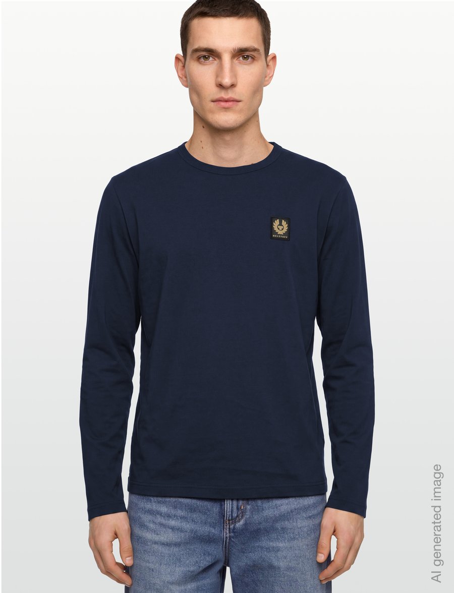 Belstaff - BELSTAFF LONG SLEEVED T-SHIRT Black - langärmelige t-shirts - dark ink - 3