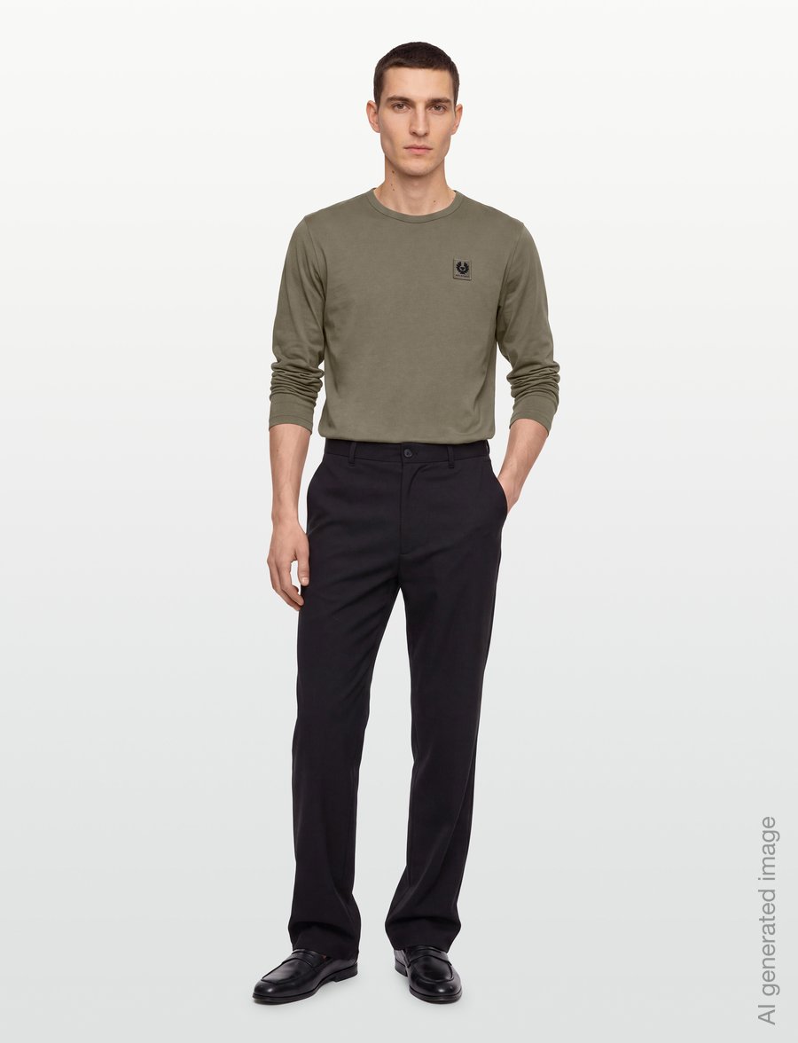 Belstaff - BELSTAFF LONG SLEEVED T-SHIRT Black - langærmede t-shirts - dusty taupe - 0