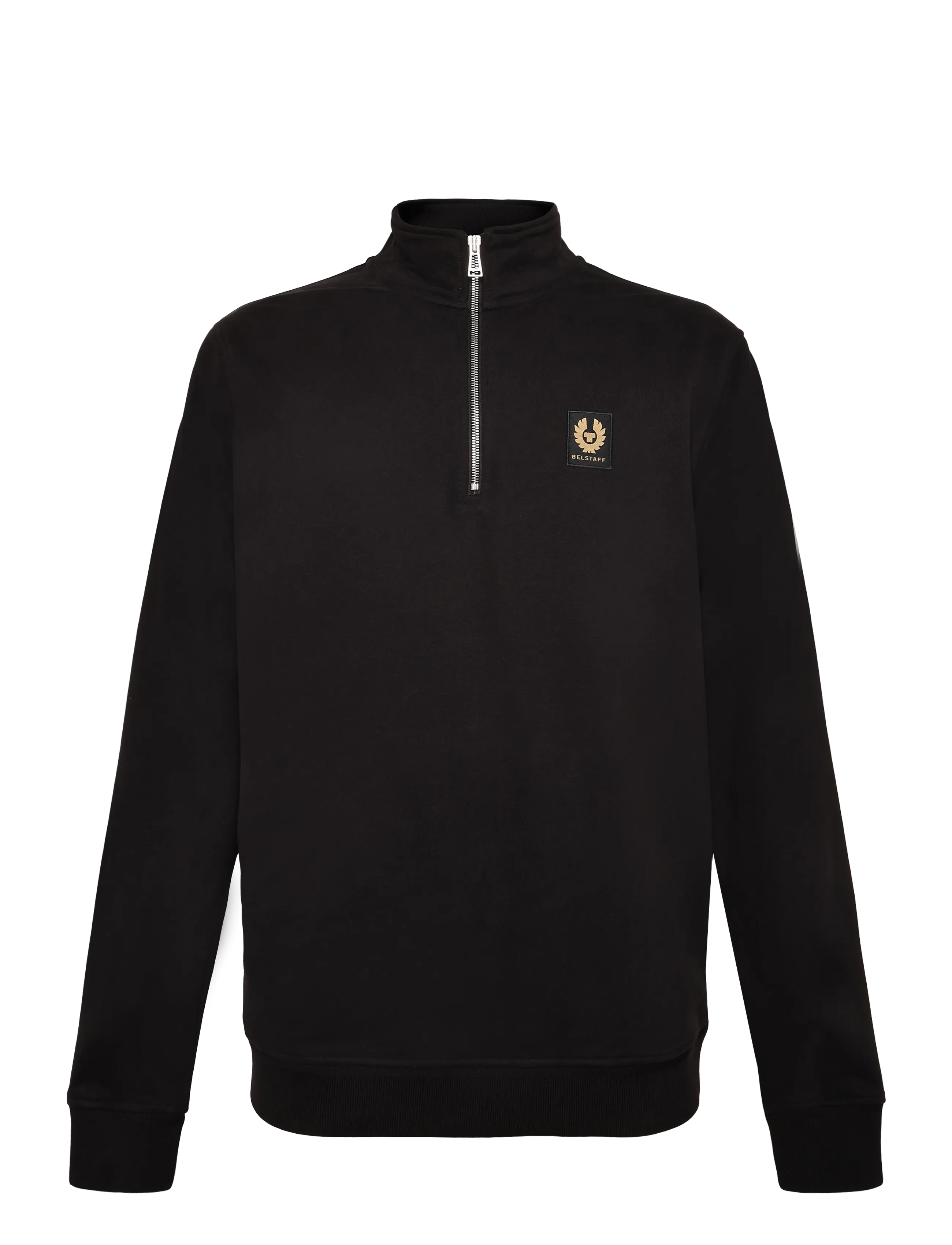 Belstaff BELSTAFF QUARTER ZIP SWEATSHIRT Pale Stone - Sweatshirts - BLACK / black