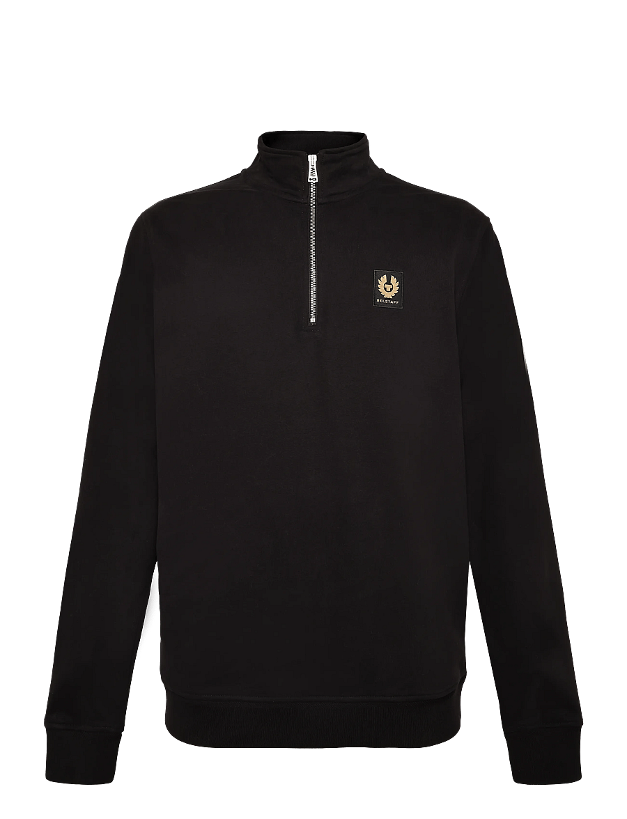 Belstaff - BELSTAFF QUARTER ZIP SWEATSHIRT Pale Stone - tøj - black - 0