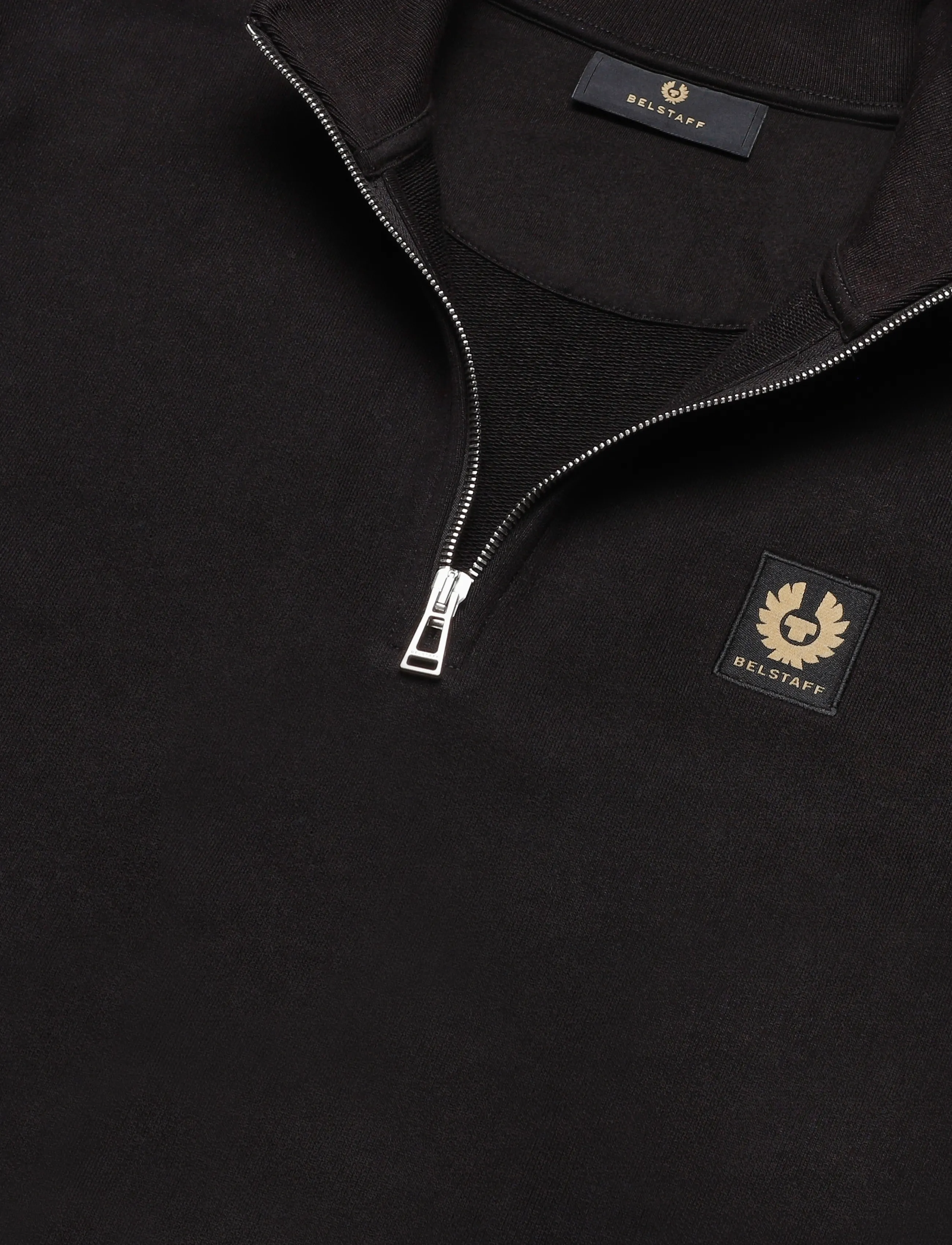 Belstaff - BELSTAFF QUARTER ZIP SWEATSHIRT Pale Stone - tøj - black - 2