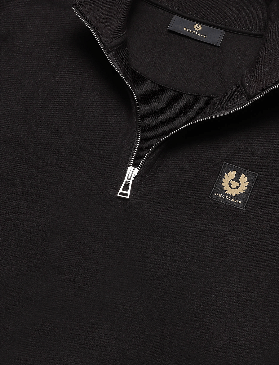 Belstaff - BELSTAFF QUARTER ZIP SWEATSHIRT Pale Stone - tøj - black - 2
