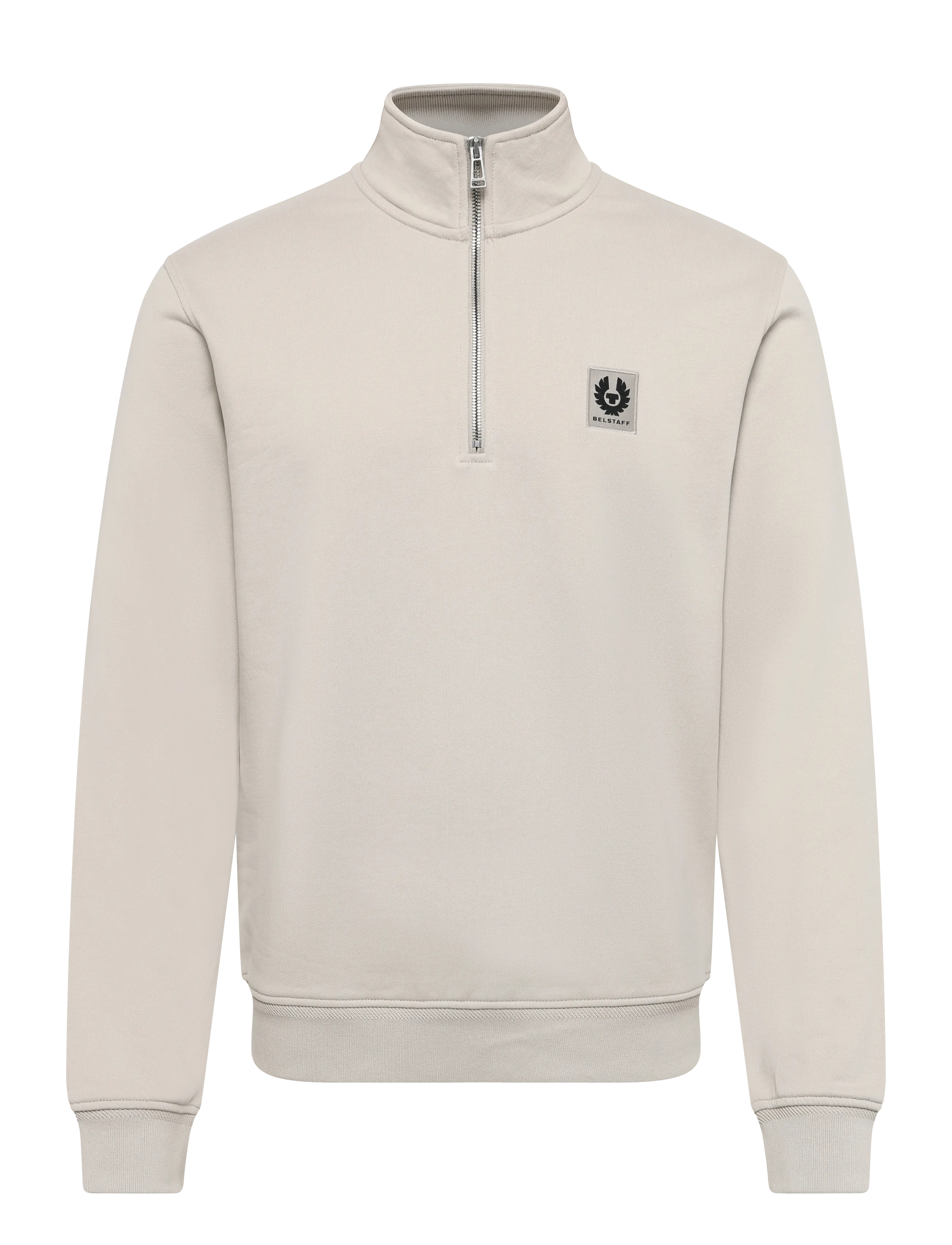 Belstaff - BELSTAFF QUARTER ZIP SWEATSHIRT Pale Stone - tøj - pale stone - 1