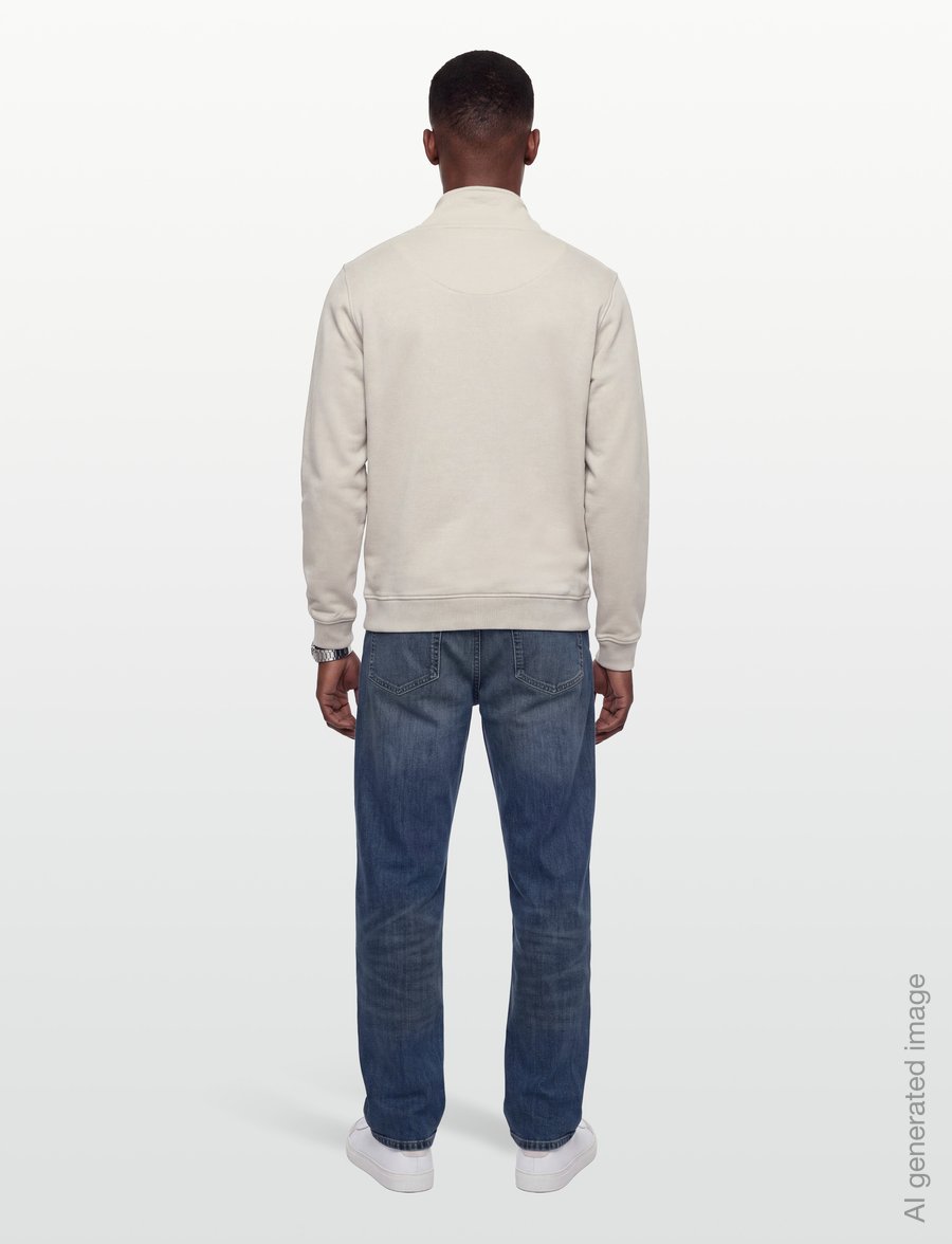 Belstaff - BELSTAFF QUARTER ZIP SWEATSHIRT Pale Stone - tøj - pale stone - 4