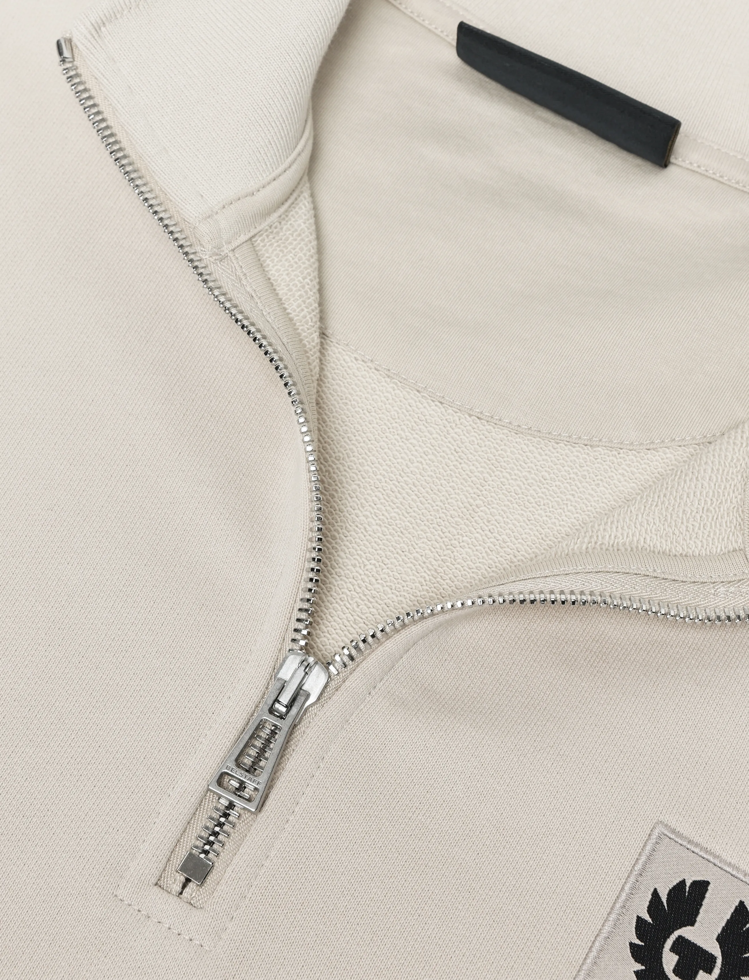 Belstaff - BELSTAFF QUARTER ZIP SWEATSHIRT Pale Stone - tøj - pale stone - 5