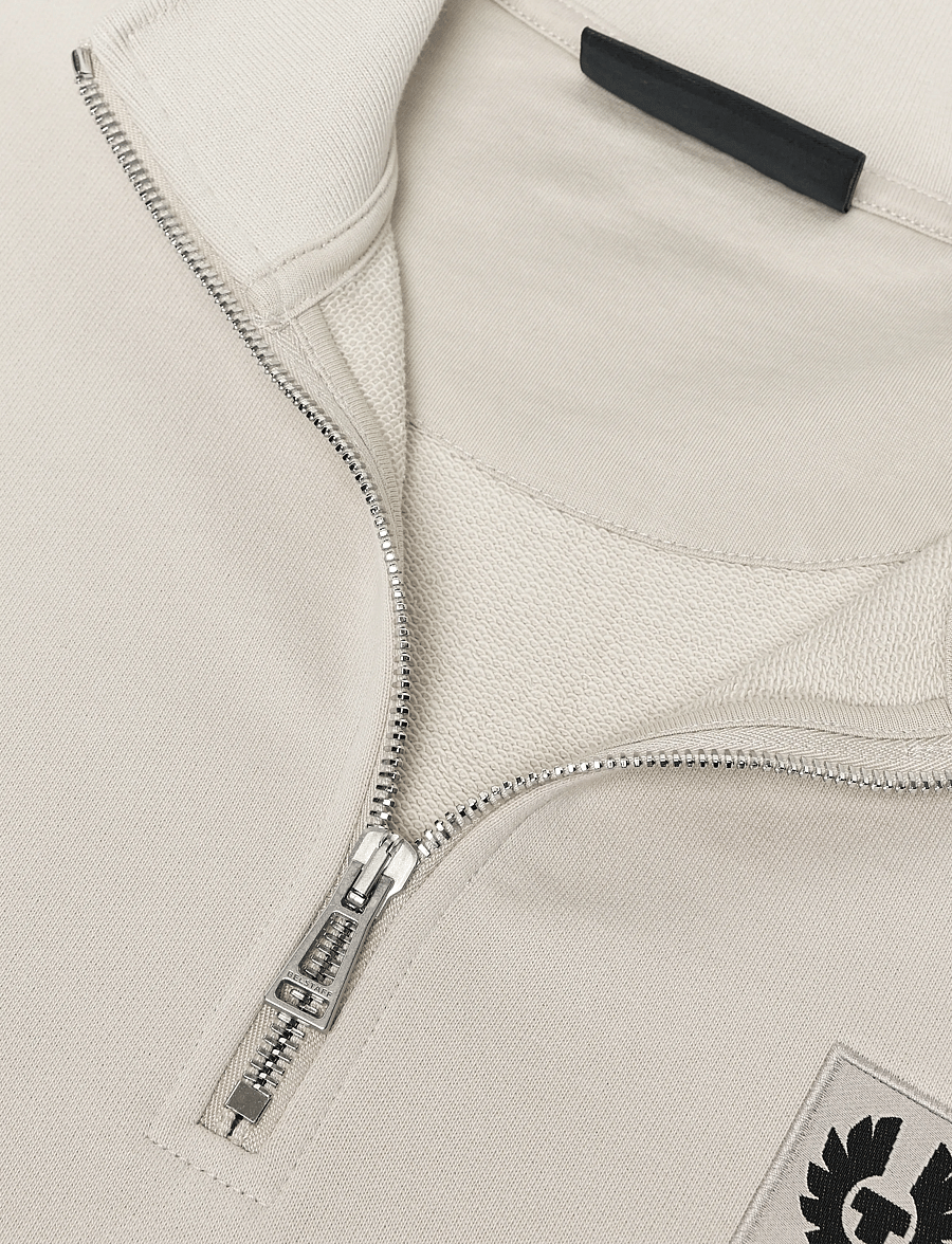 Belstaff - BELSTAFF QUARTER ZIP SWEATSHIRT Pale Stone - tøj - pale stone - 5