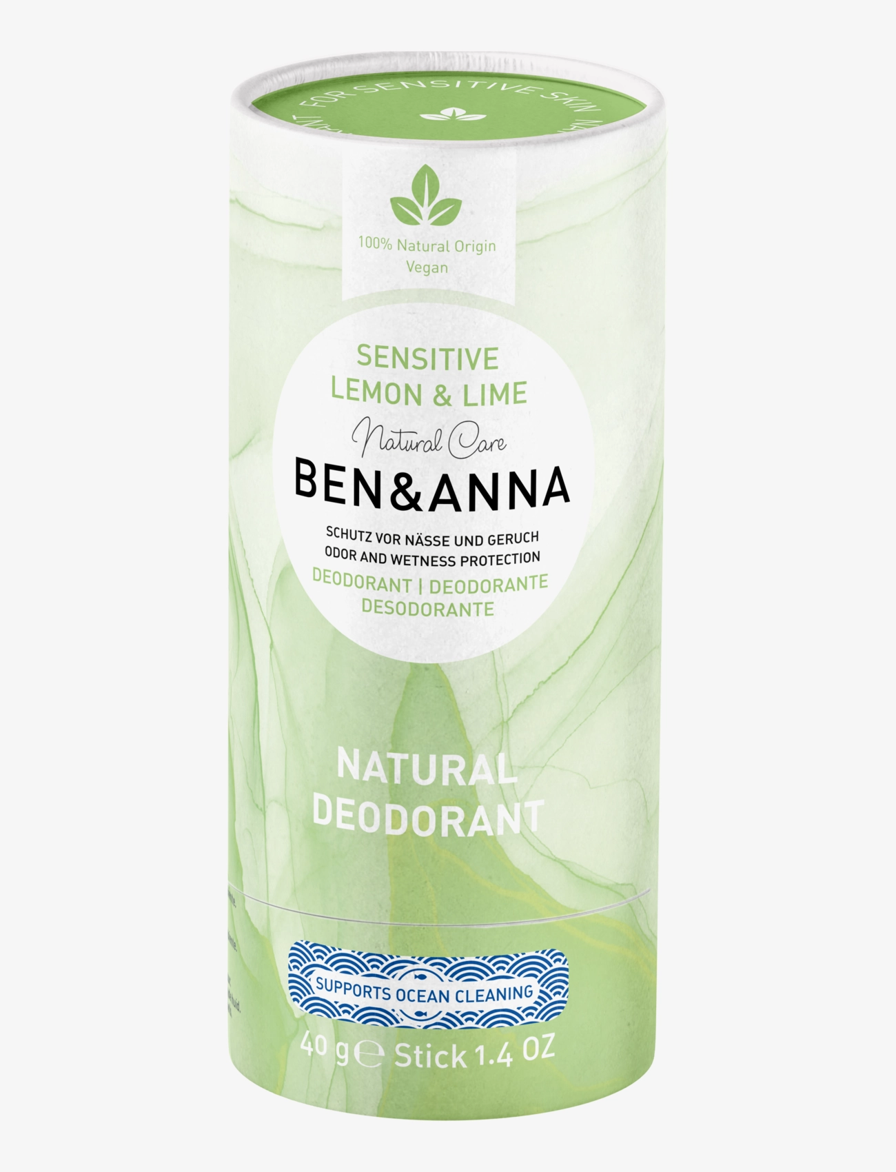 Ben & Anna Ben & Anna Deodorant Sensitive Lemon & Lime, 40 g, Nude, Creams & Wipes, Creams & Wipes, Dame