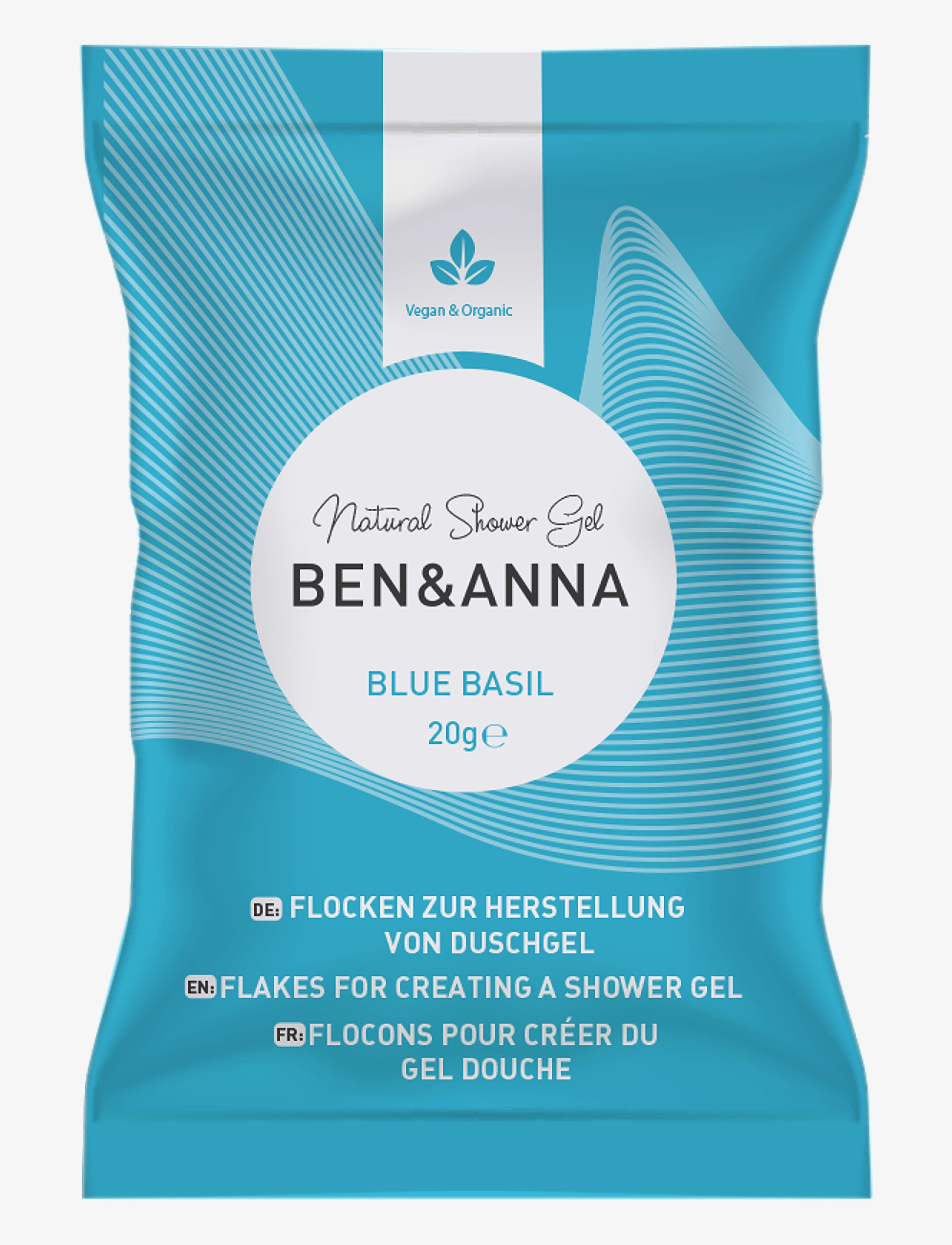 Ben & Anna Ben & Anna Shower Gel Flakes - Ilutooted meestele - BLUE BASIL / clear