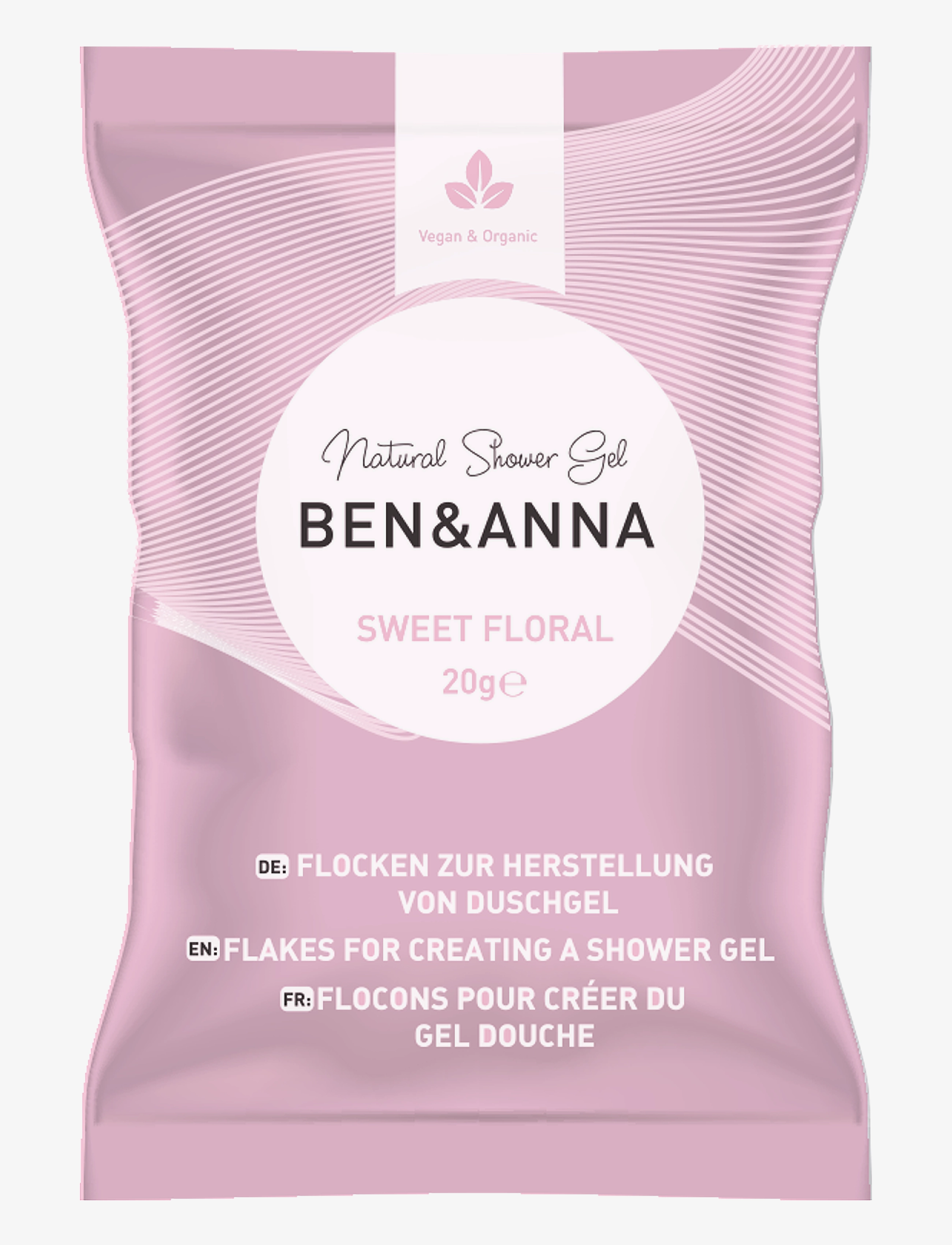 Ben & Anna Ben & Anna Shower Gel Flakes - Ilutooted meestele - SWEET FLORAL / clear