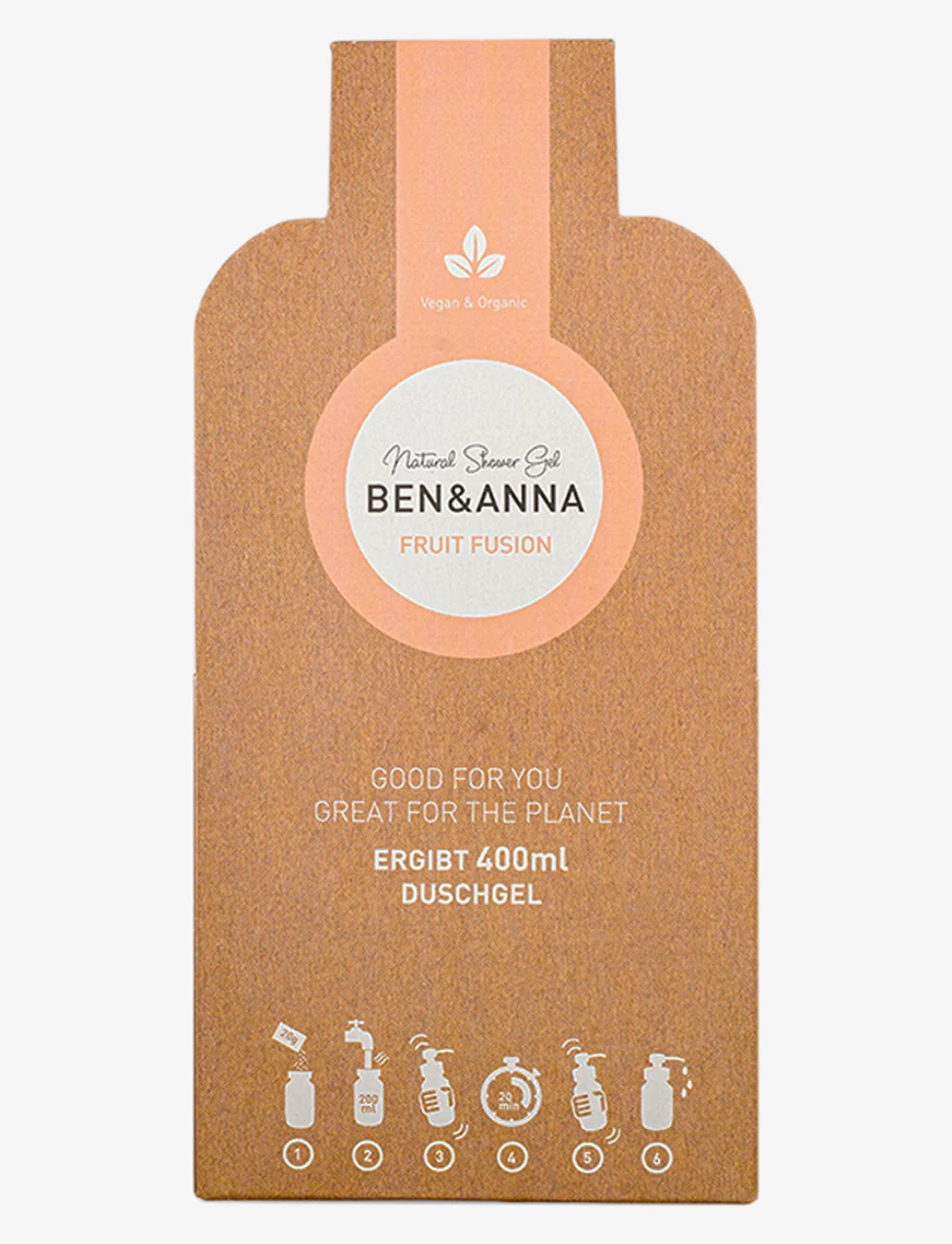 Ben & Anna - Ben & Anna Shower Gel Flakes - sturtugel og olíur - fruit fusion - 1