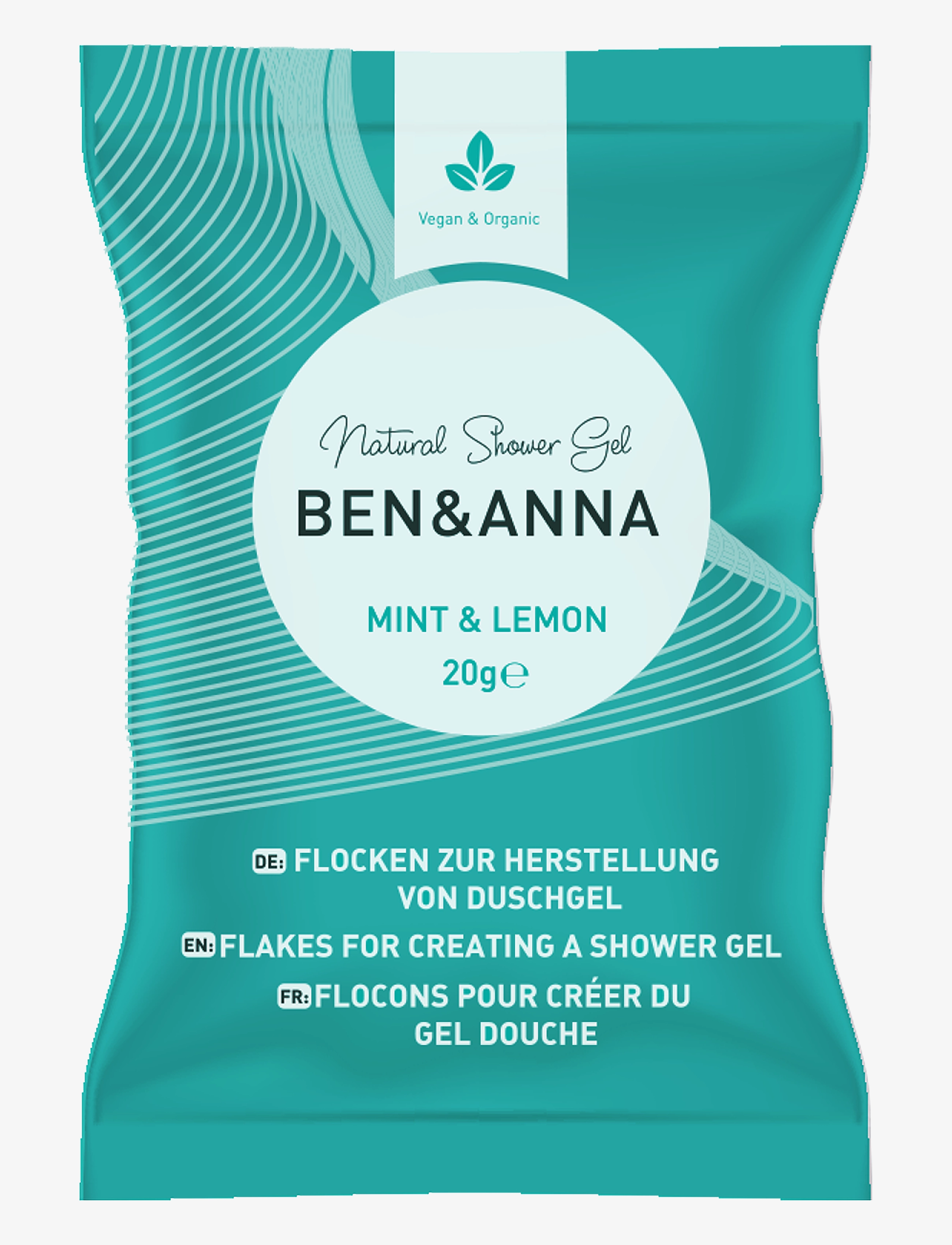 Ben & Anna Ben & Anna Shower Gel Flakes - Shower gel & Bruseolier - MINT & LEMON / clear