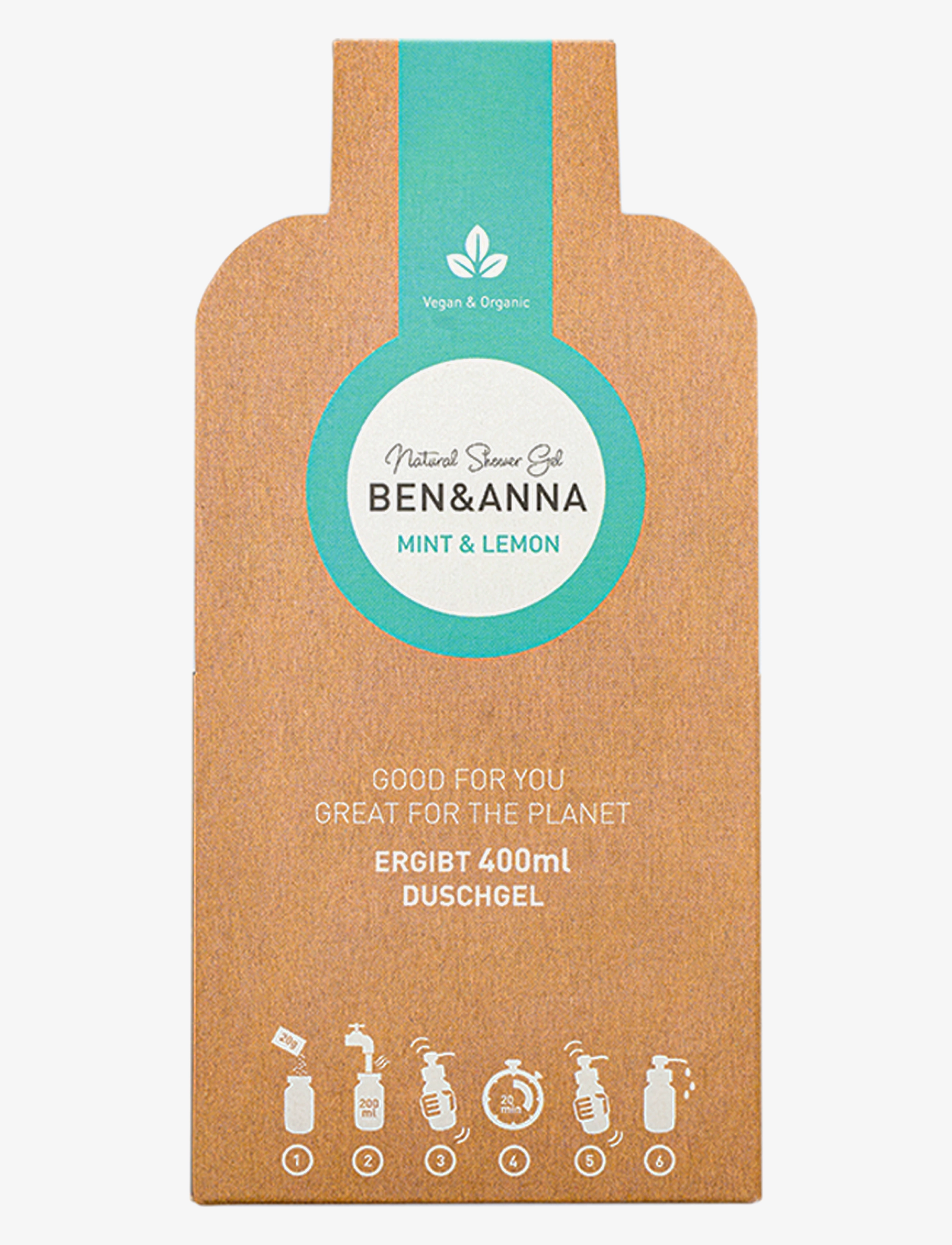 Ben & Anna - Ben & Anna Shower Gel Flakes - duschgel & duscholjor  - mint & lemon - 1