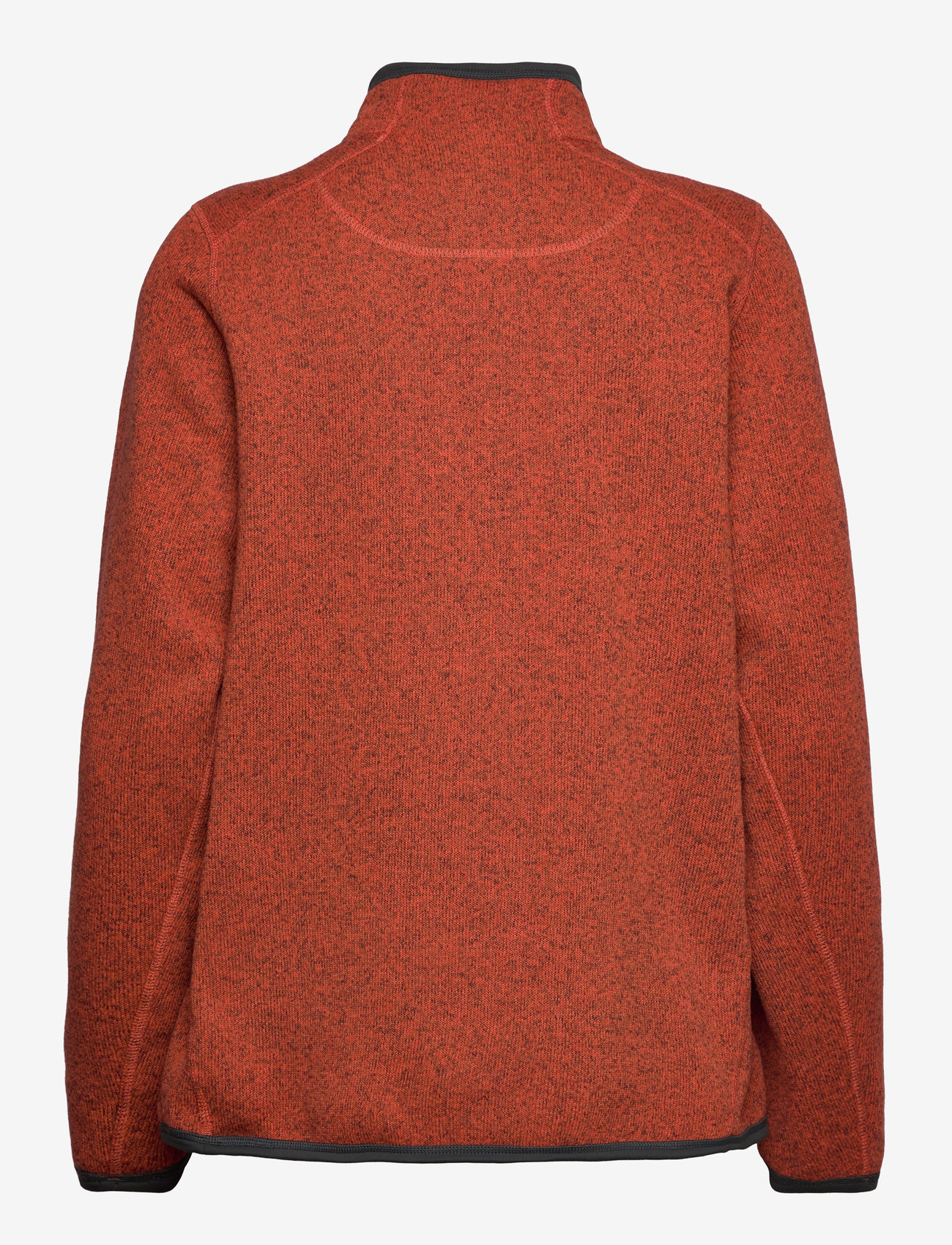 Bergans - Kamphaug Knitted W Half Zip Orion Blue XS - brick/orion blue - 1