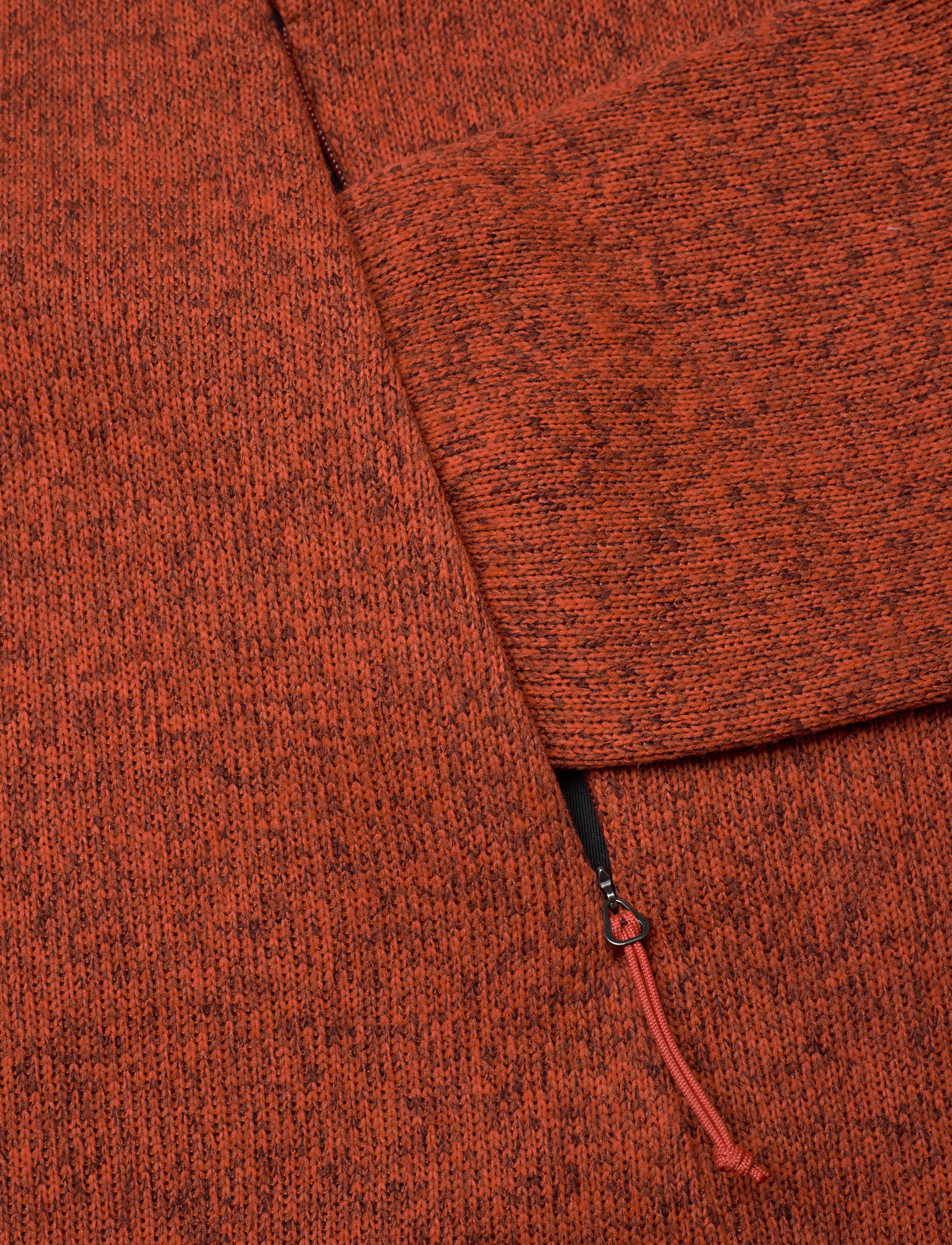 Bergans - Kamphaug Knitted W Half Zip Orion Blue XS - brick/orion blue - 3
