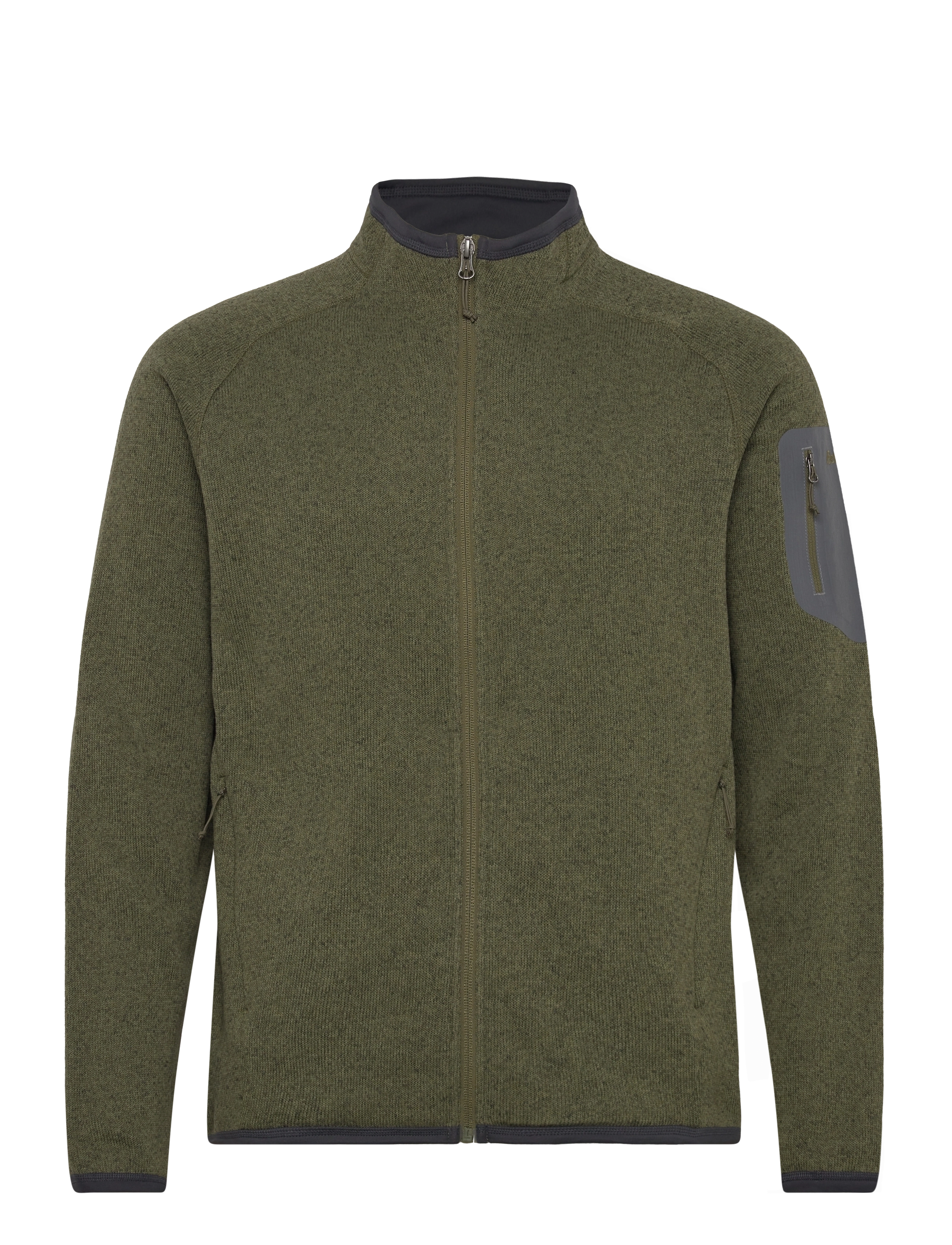 Kamphaug Knitted Jacket - DARK OLIVE GREEN