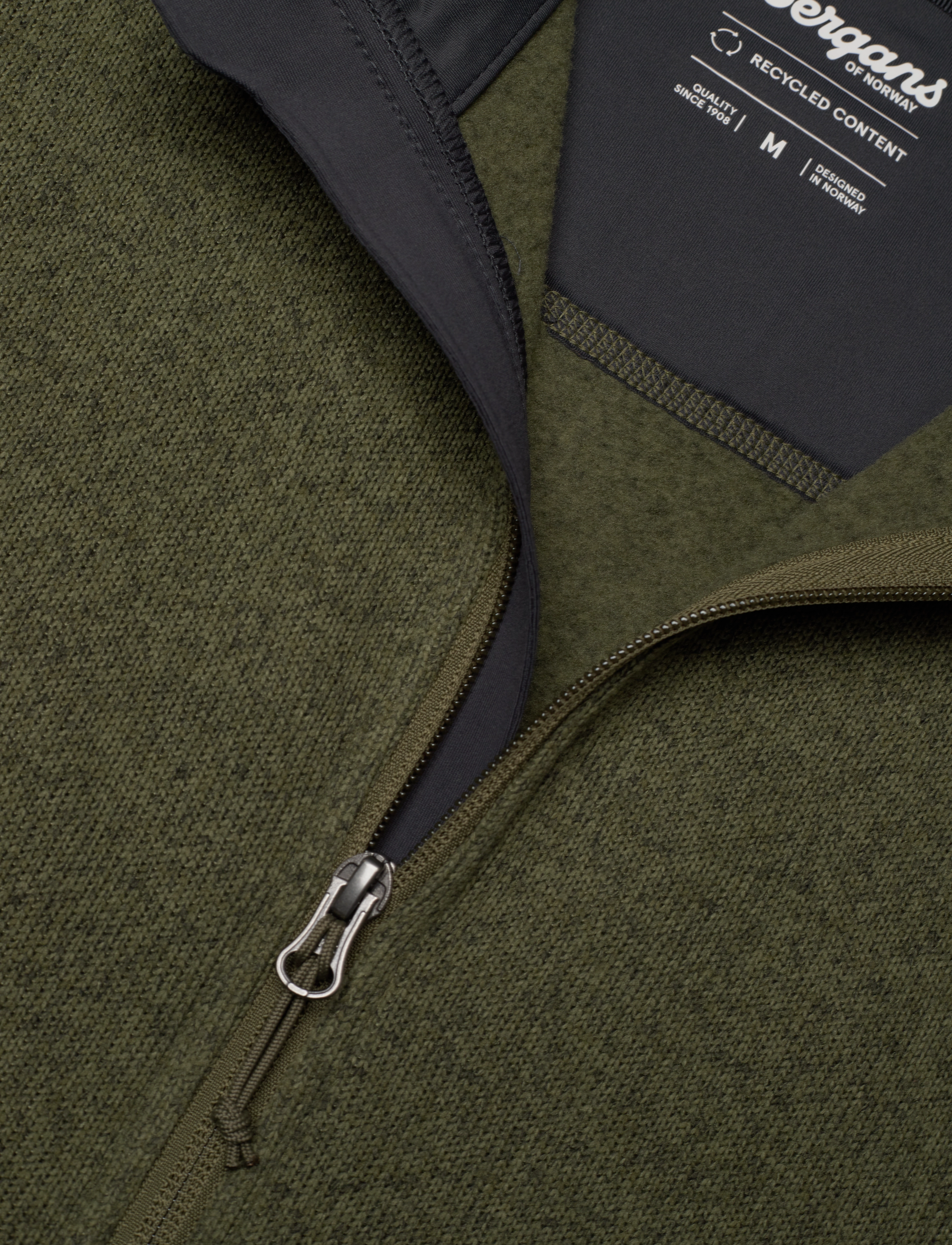 Bergans - Kamphaug Knitted Jacket - dark olive green - 2