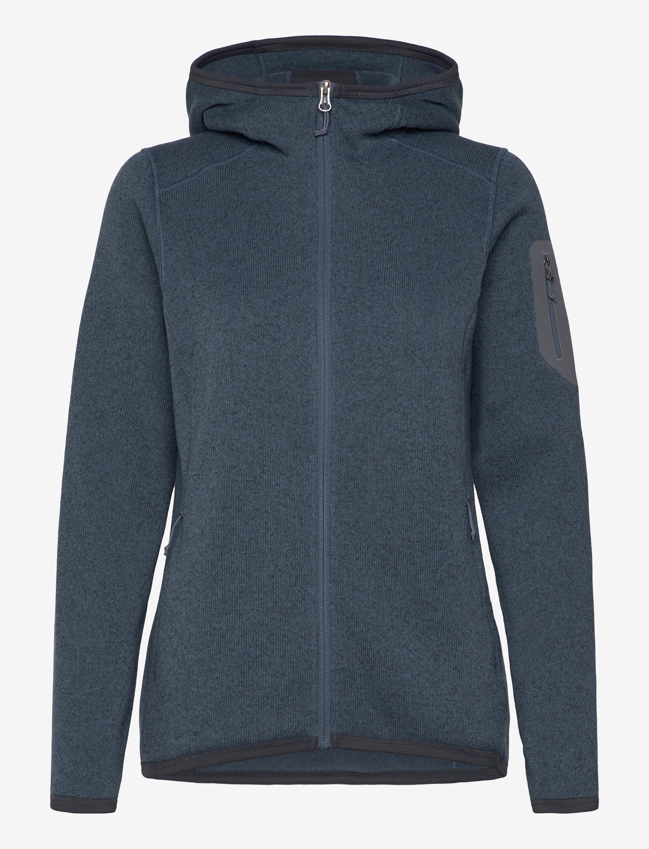 Bergans - Kamphaug Knitted W Hoodie Orion Blue XS - orion blue - 0