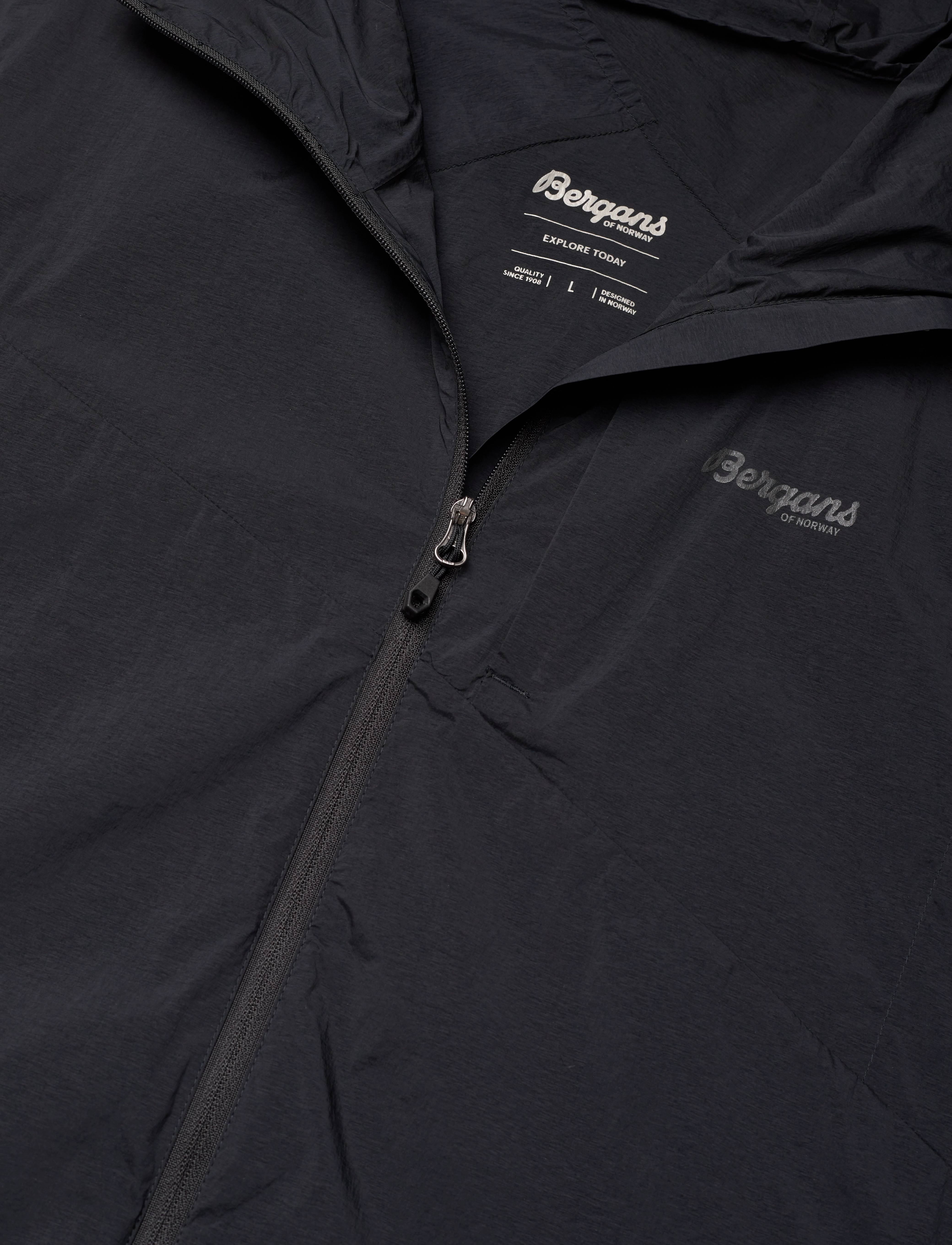 Bergans - Rabot Lt Windbreaker Jacket Orion Blue S - black/dark shadow grey - 2