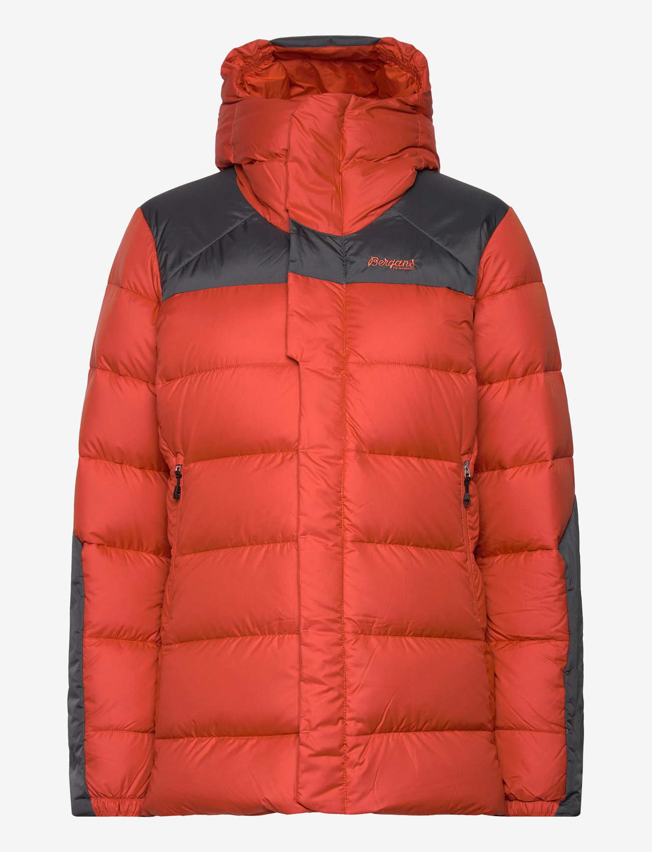 Bergans - Røros Trekking Down W Jacket Brick/Solid Dark Grey L - brick/solid dark grey - 0